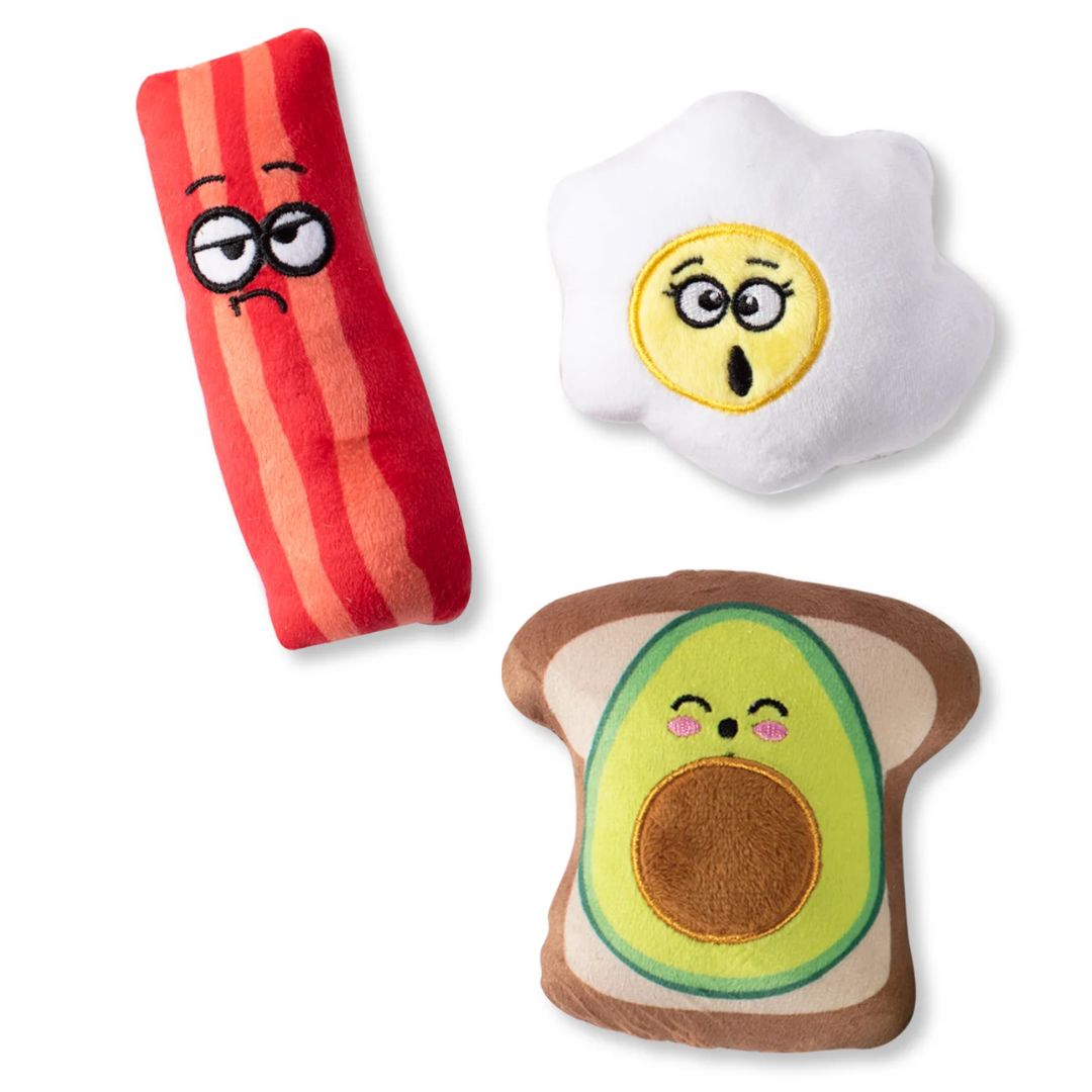 Fringe Studio Plush Dog Toy - Breakfast  | PeekAPaw Pet Supplies