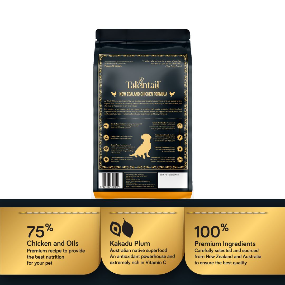 Talentail Ultimate Premium Dry Puppy Food New Zealand Chicken