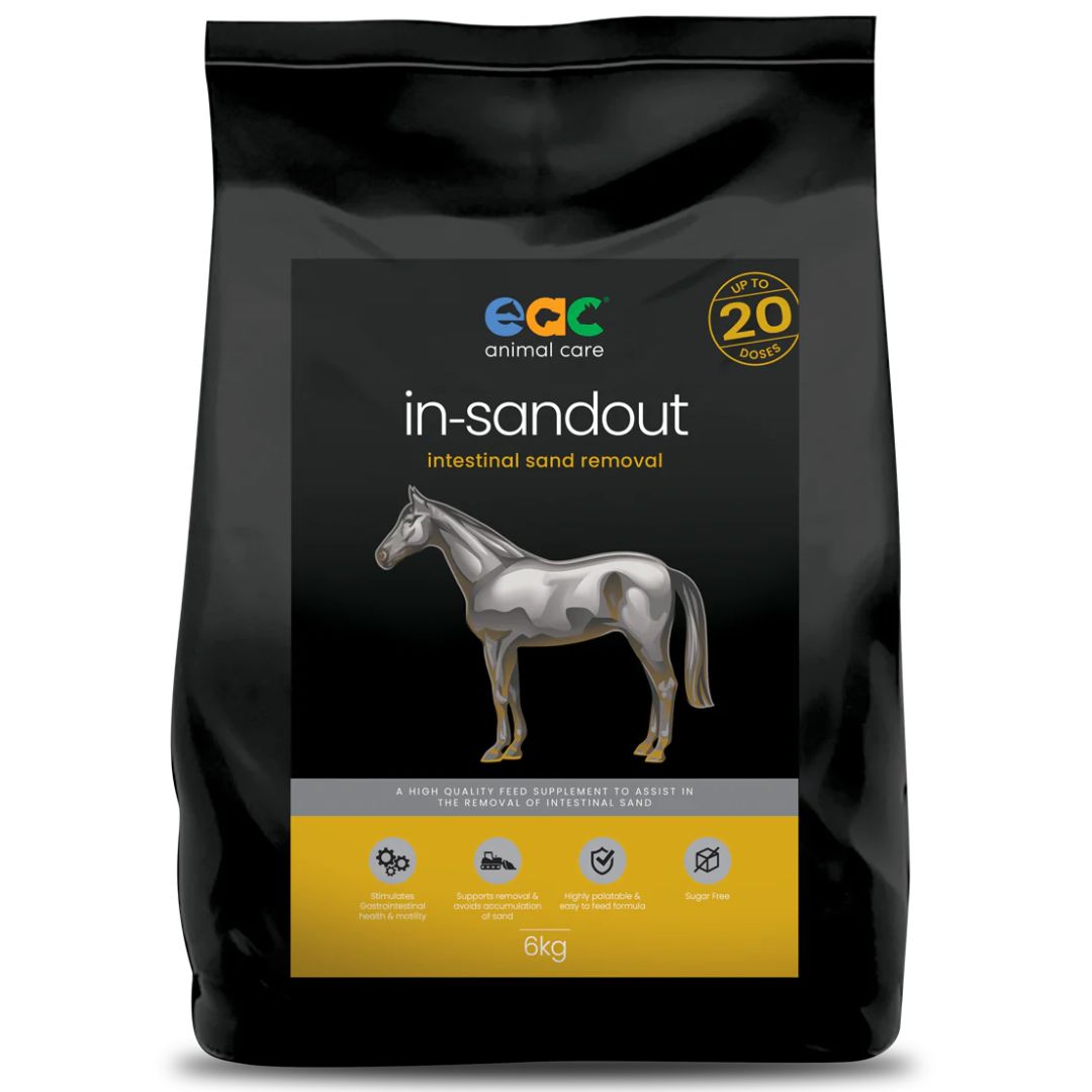 EAC Animal Care in-Sandout - intestinal Sand Removal Pellet for Horses - 6kg | PeekAPaw Pet Supplies