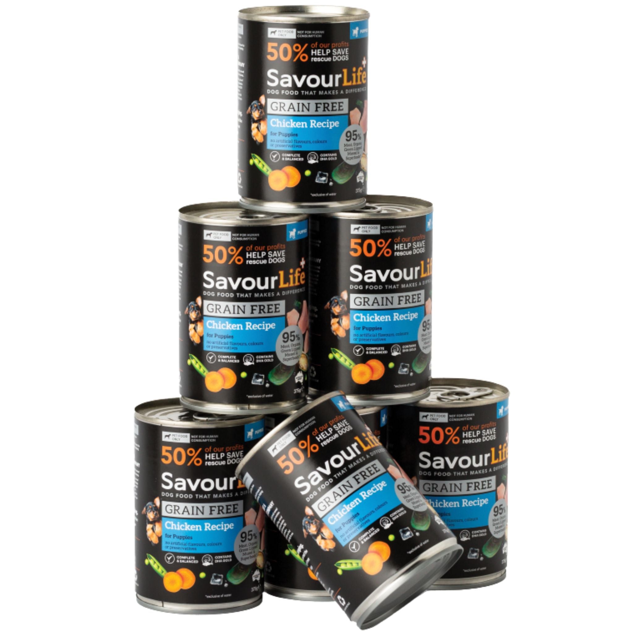 SavourLife Grain Free Puppy Chicken Wet Dog Food Cans