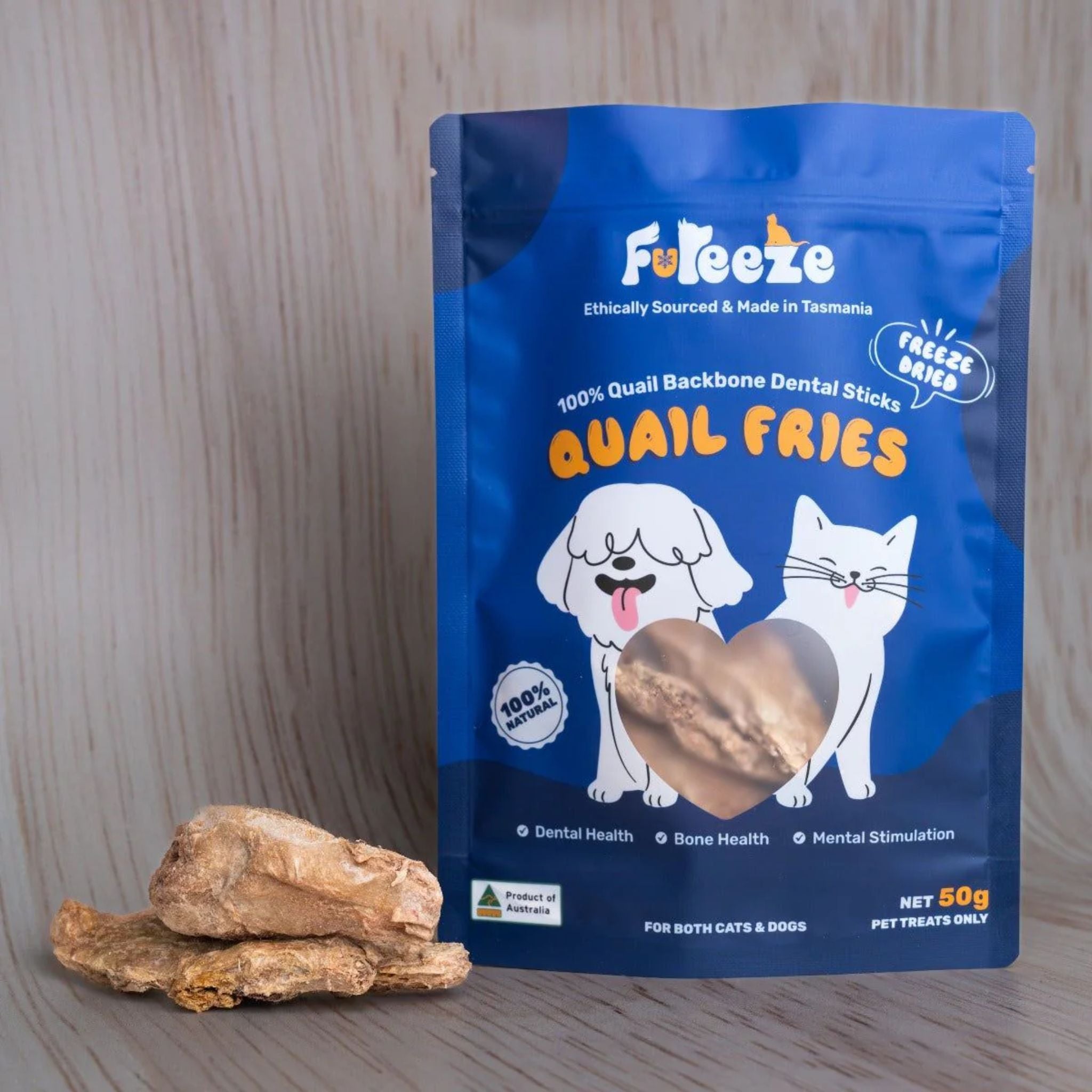FuReeze Quail Backbones Freeze Dried Pet Treats