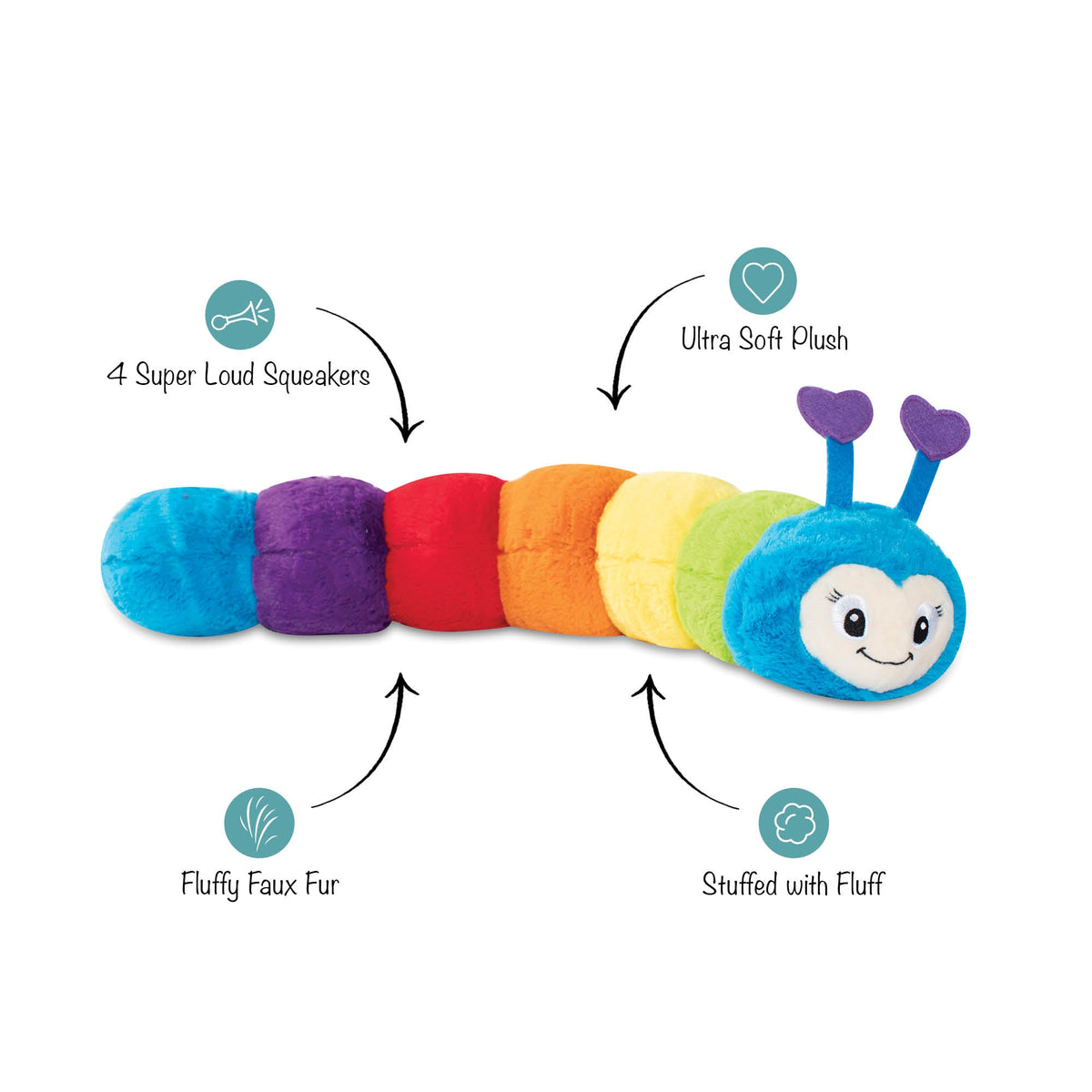 Fringe Studio Plush Squeaker Dog Toy - Don't Bug Me — alternate view