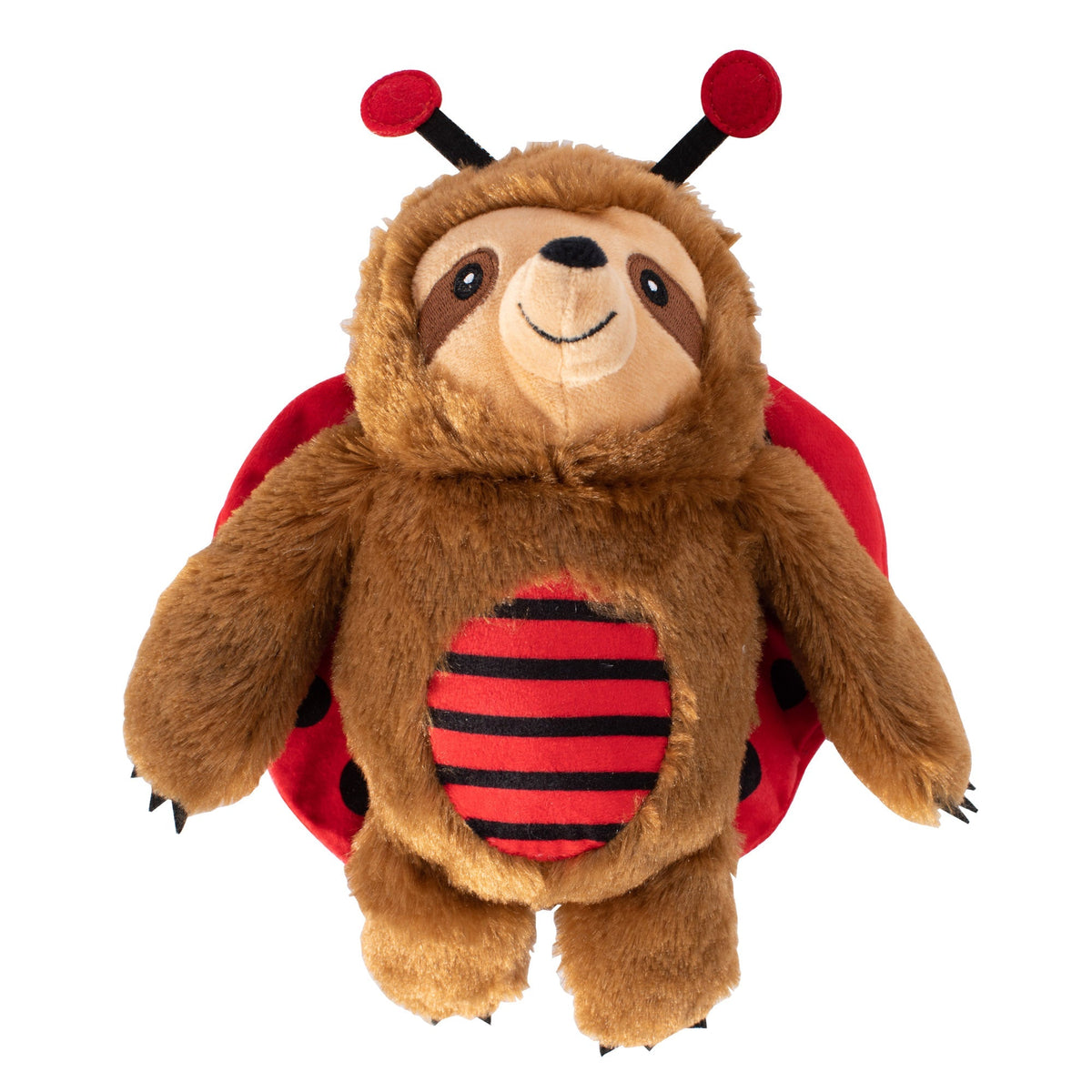 Fringe Studio Plush Squeaker Dog Toy - Little Ladybug — front view