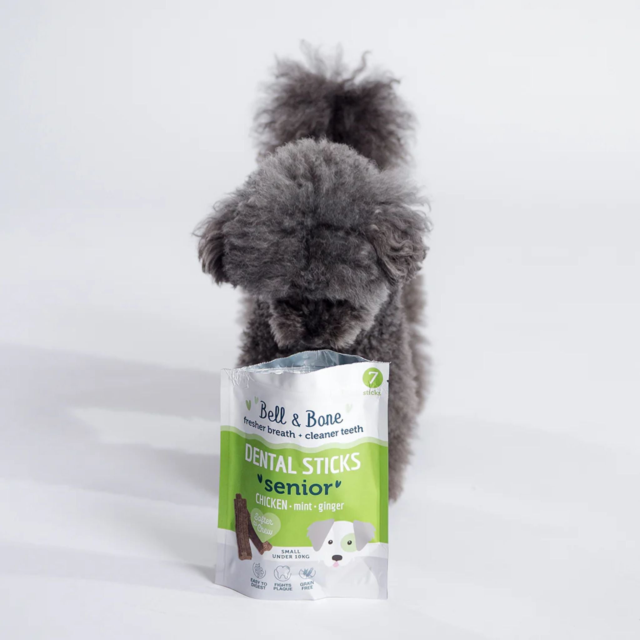 Bell and Bone Dental Sticks for Senior Dogs - Chicken, Mint and Ginger