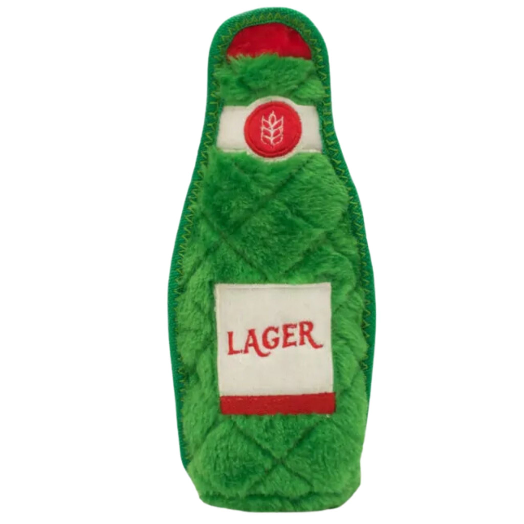 Zippy Paws Dog Toys Z-Stitch Happy Hour Crusherz - 2 Pack Lager & Stout