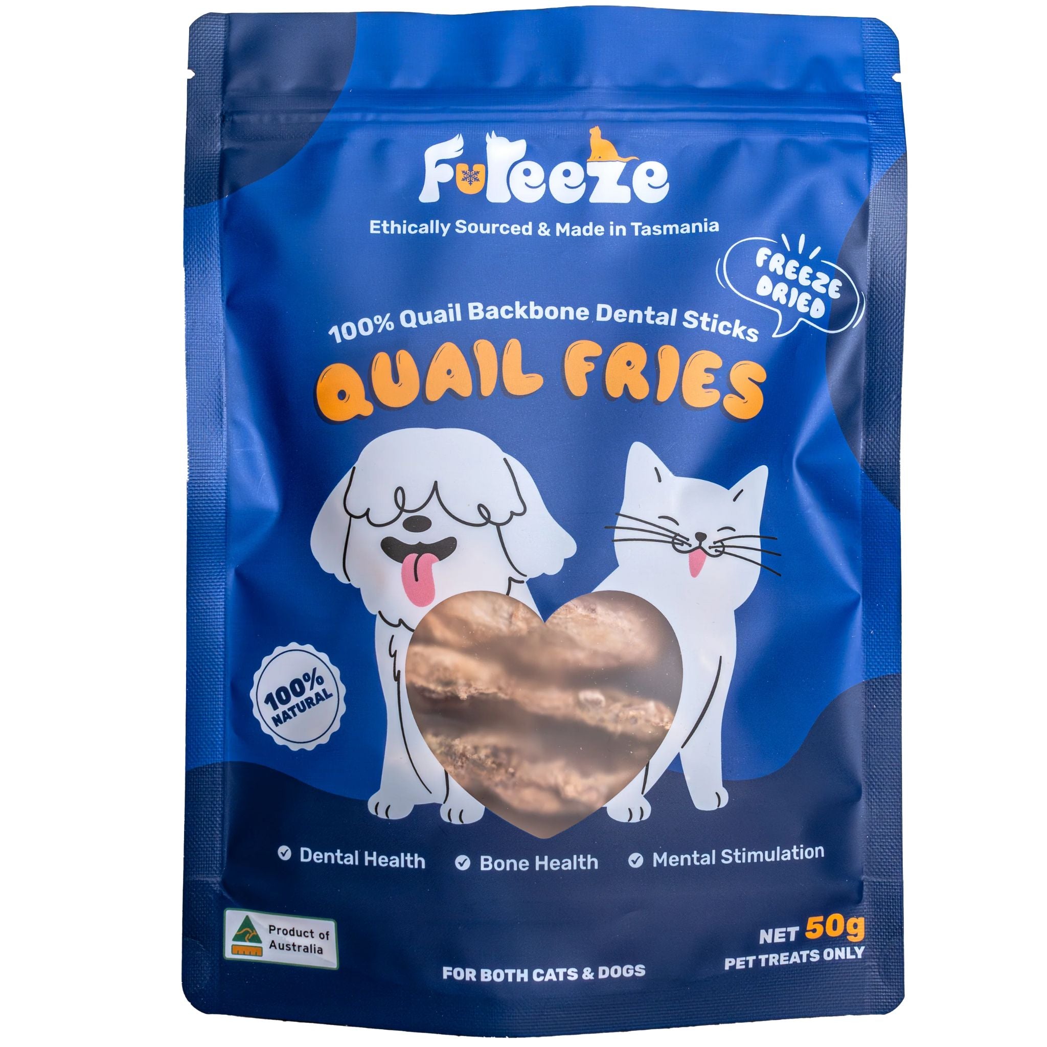 FuReeze Quail Backbones Freeze Dried Pet Treats