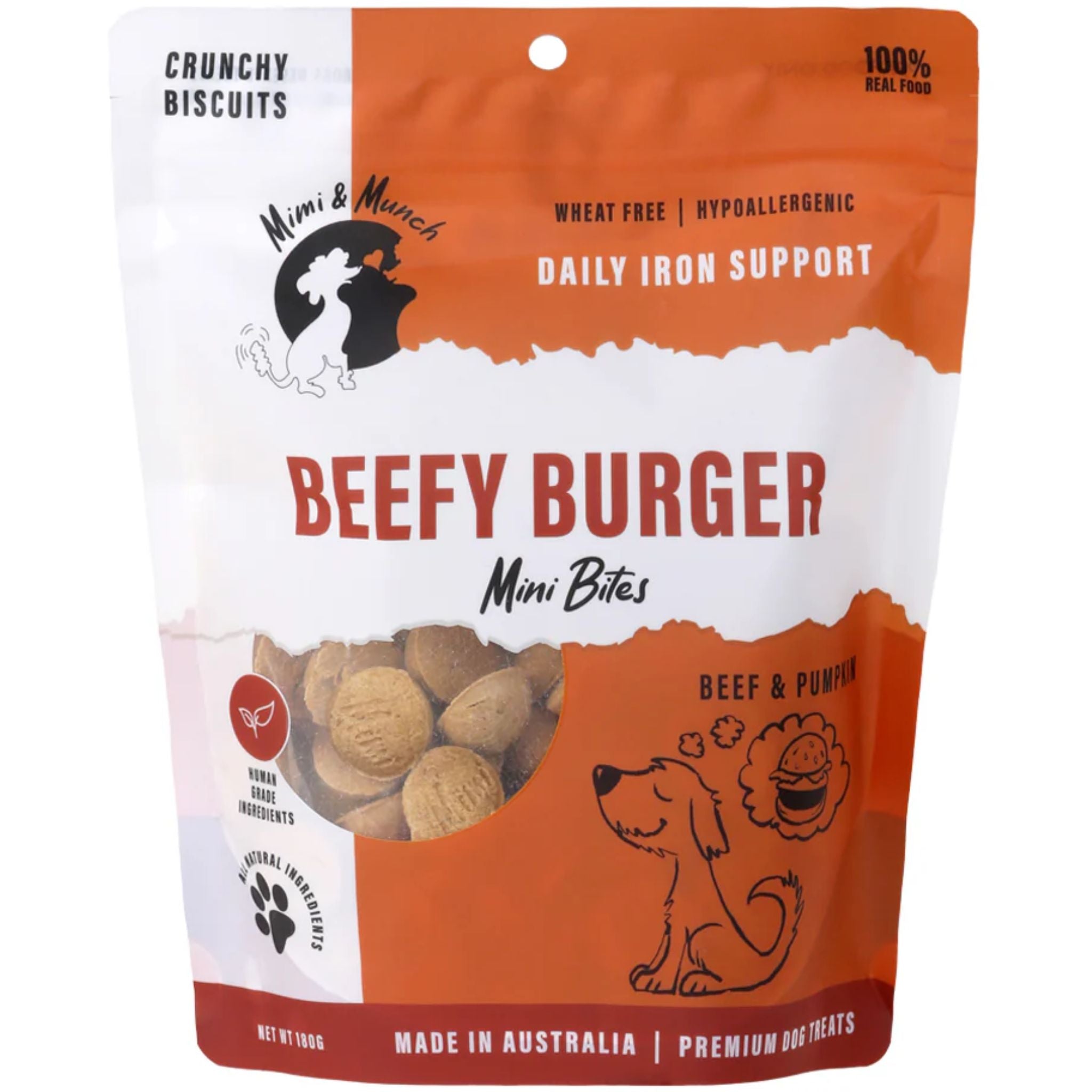 Mimi & Munch Beefy Burger Natural Dog Treats