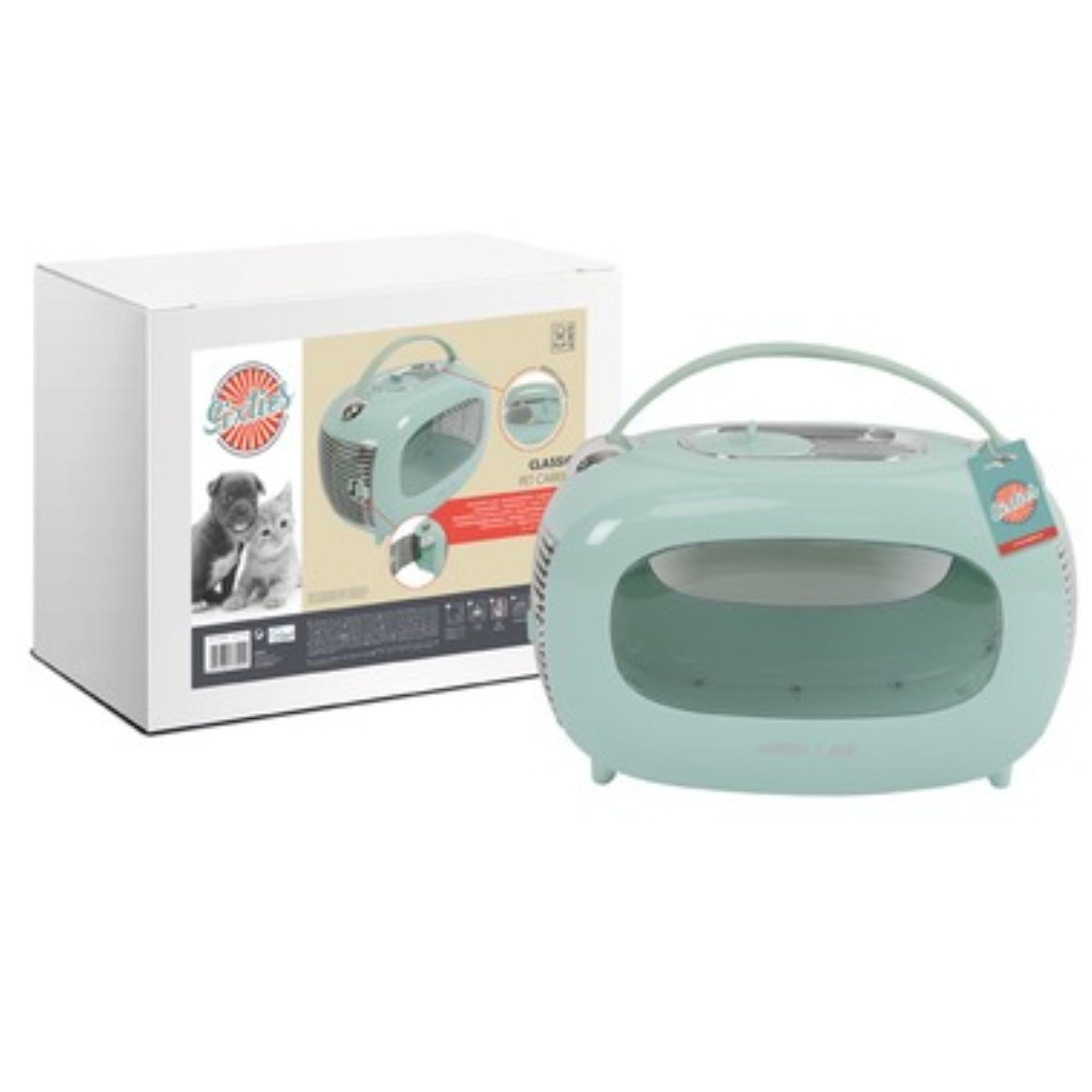 M-Pets SIXTIES Classic Pet Carrier Blue | PeekAPaw Pet Supplies