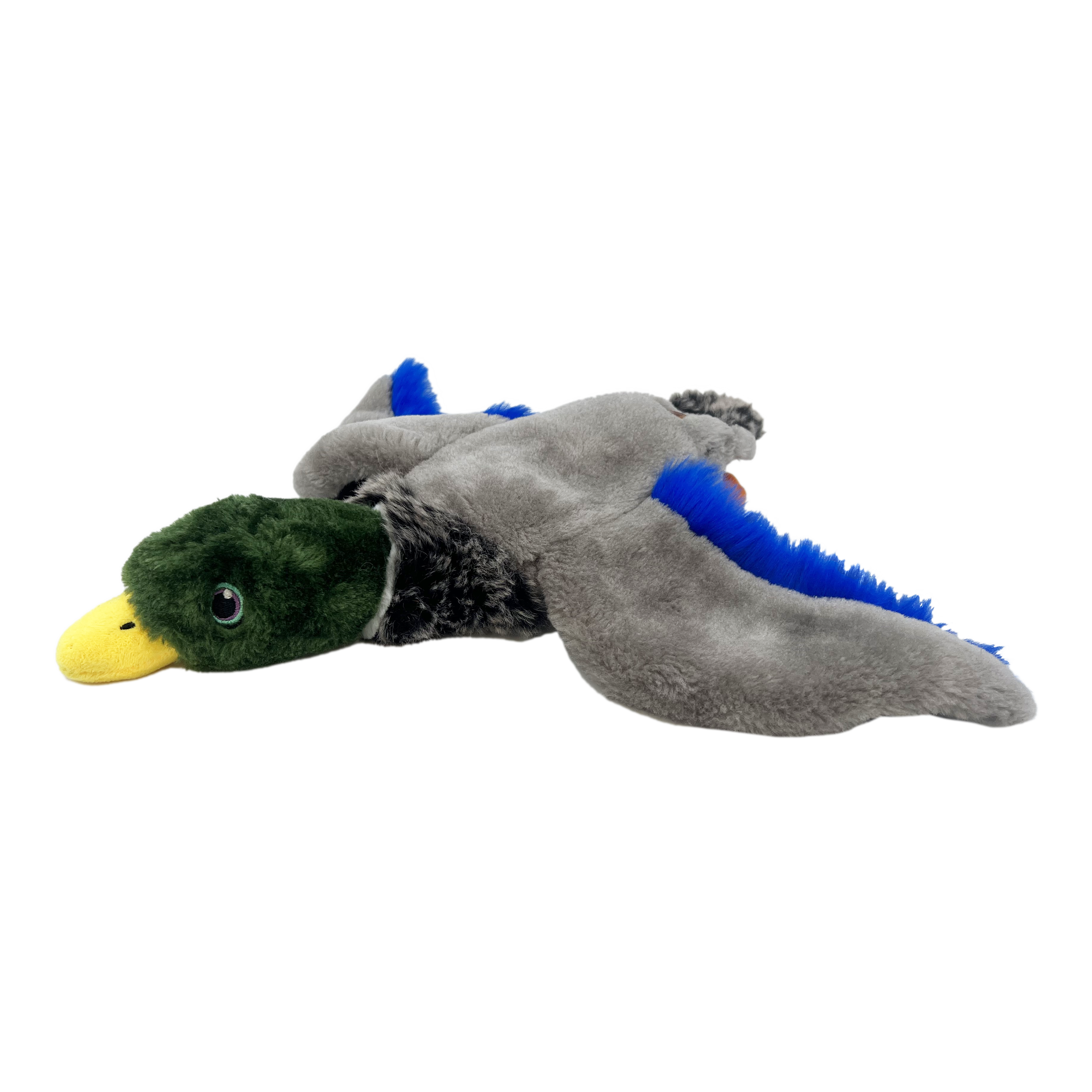 KONG Dog Toys Wild Low Stuffing Mallard Duck shown on its own, studio product shot
