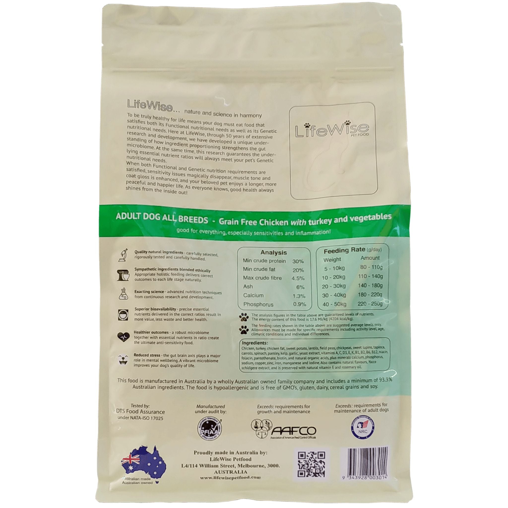 LifeWise Dry Dog Food Chicken with Turkey & Vegetable