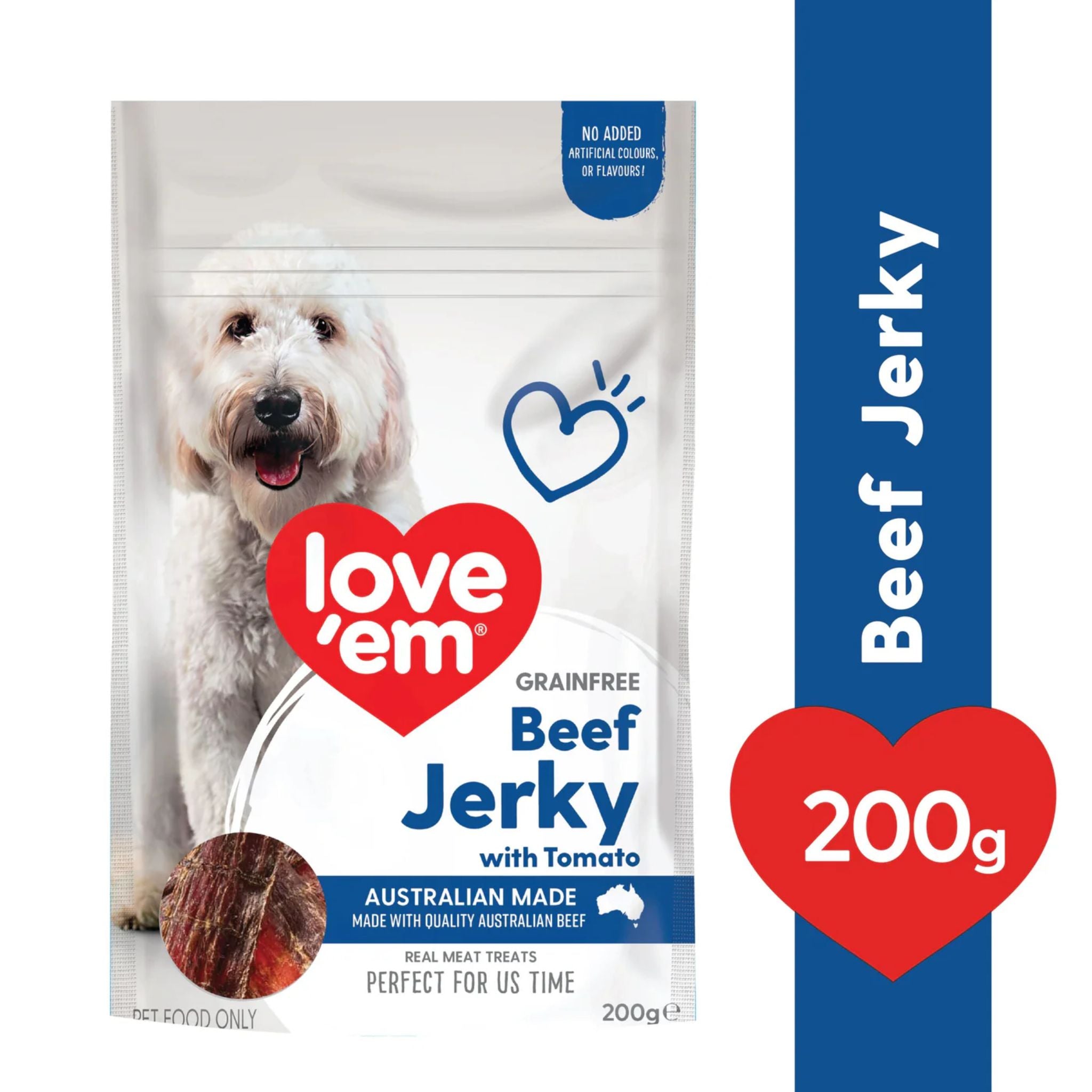 Love'em Grain Free Beef with Tomato Jerky Dog Treats