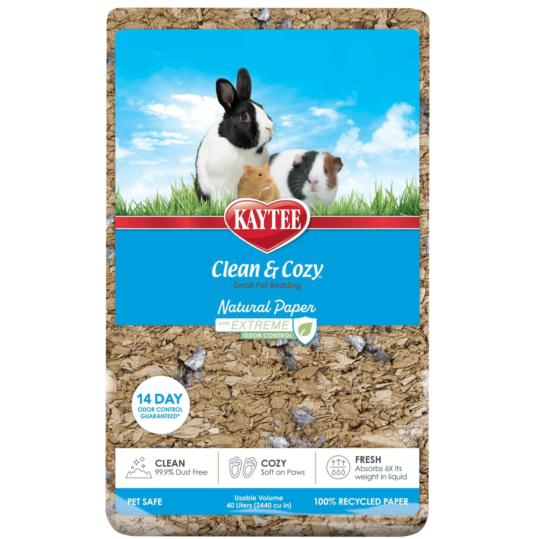 Kaytee Clean & Cozy Natural Paper with Extreme Odor Control Bedding