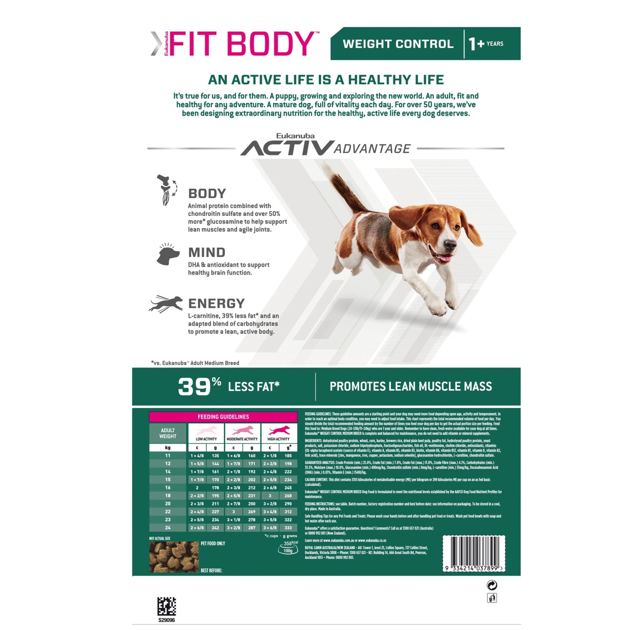 Eukanuba Dry Dog Food Fit Body Medium Breed