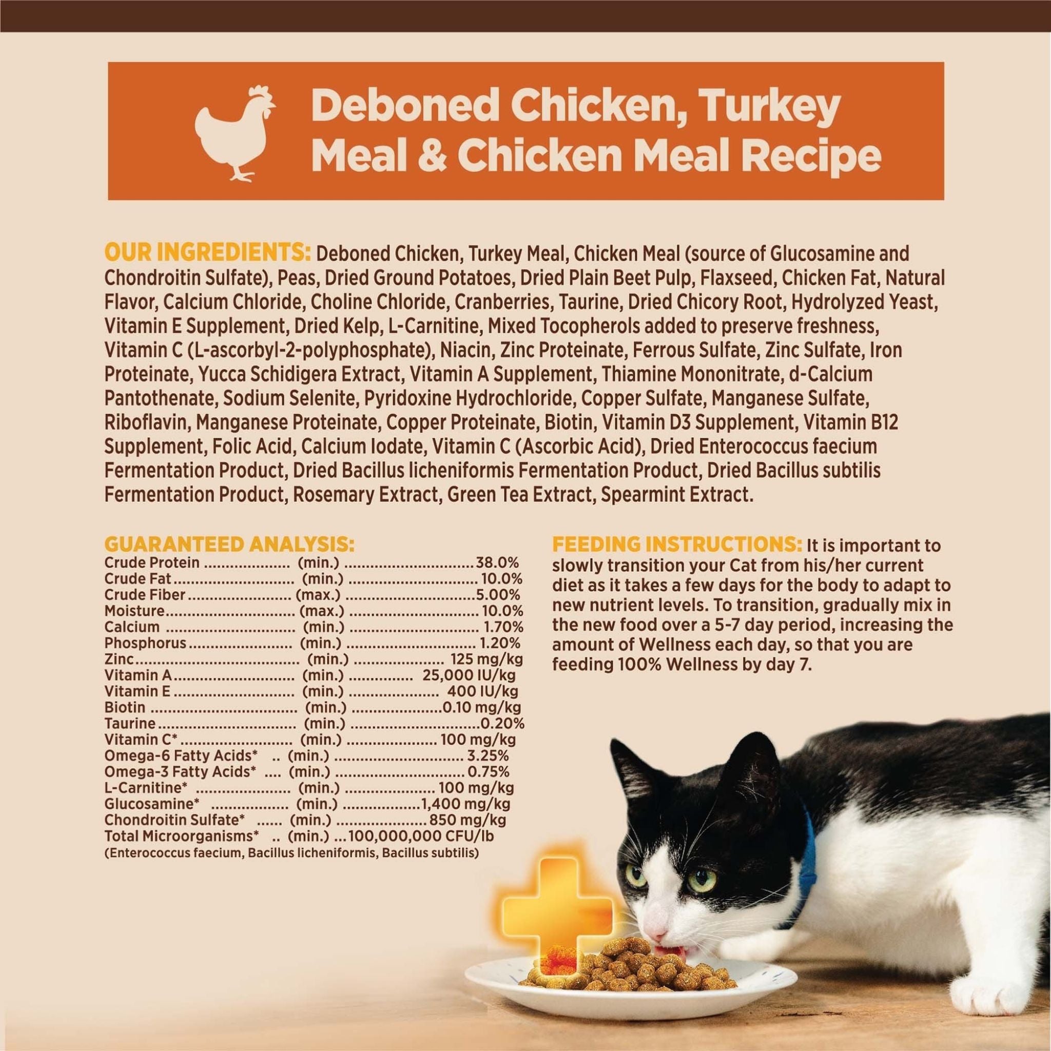 Wellness Core Dry Cat Food Grain Free Indoor: Chicken & Turkey