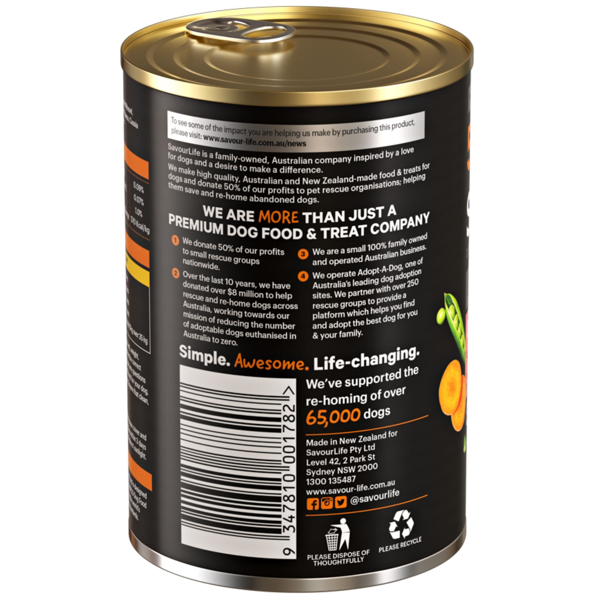 SavourLife Grain Free Adult Ocean Fish Wet Dog Food Cans