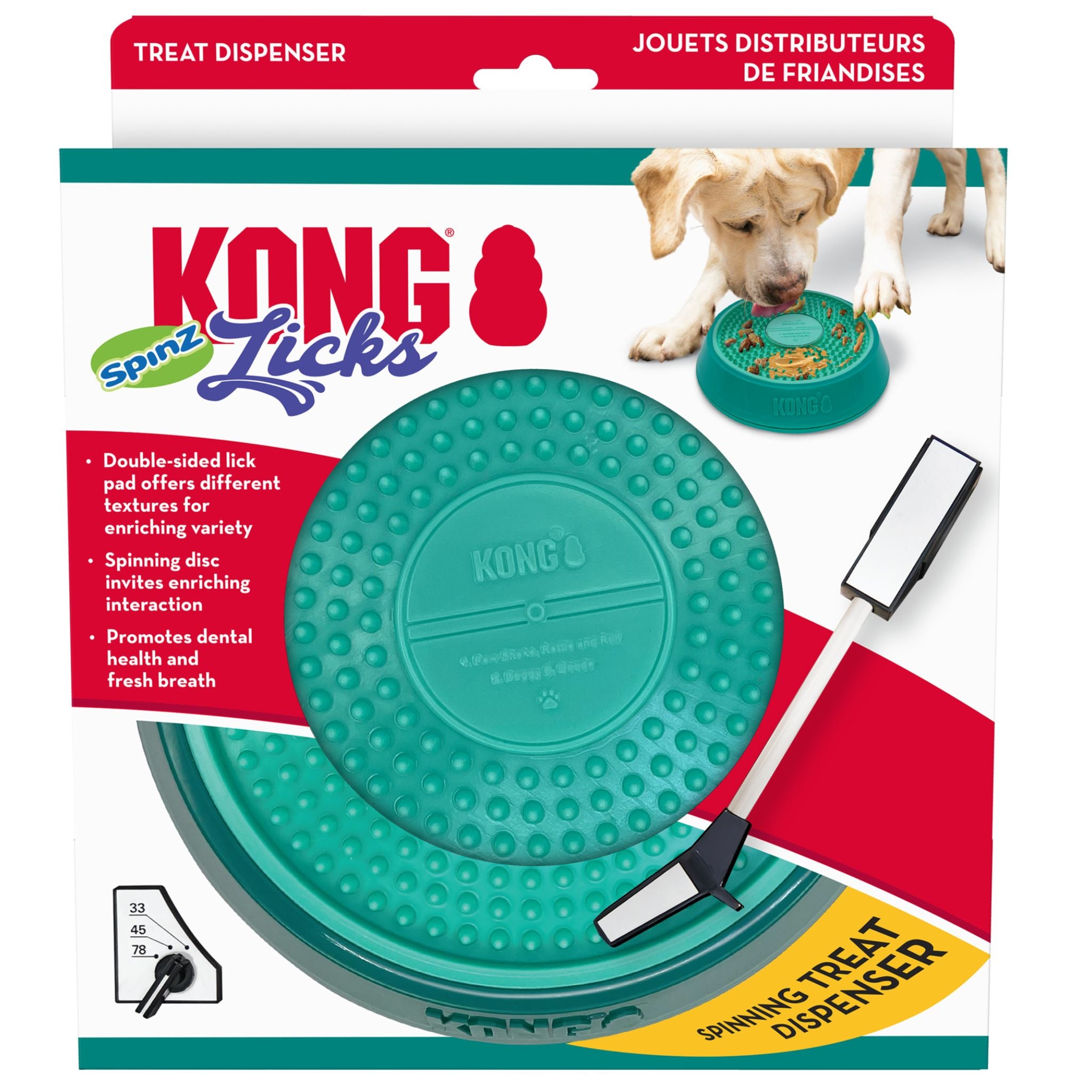 KONG Licks Spinz Pet Treat Dispenser