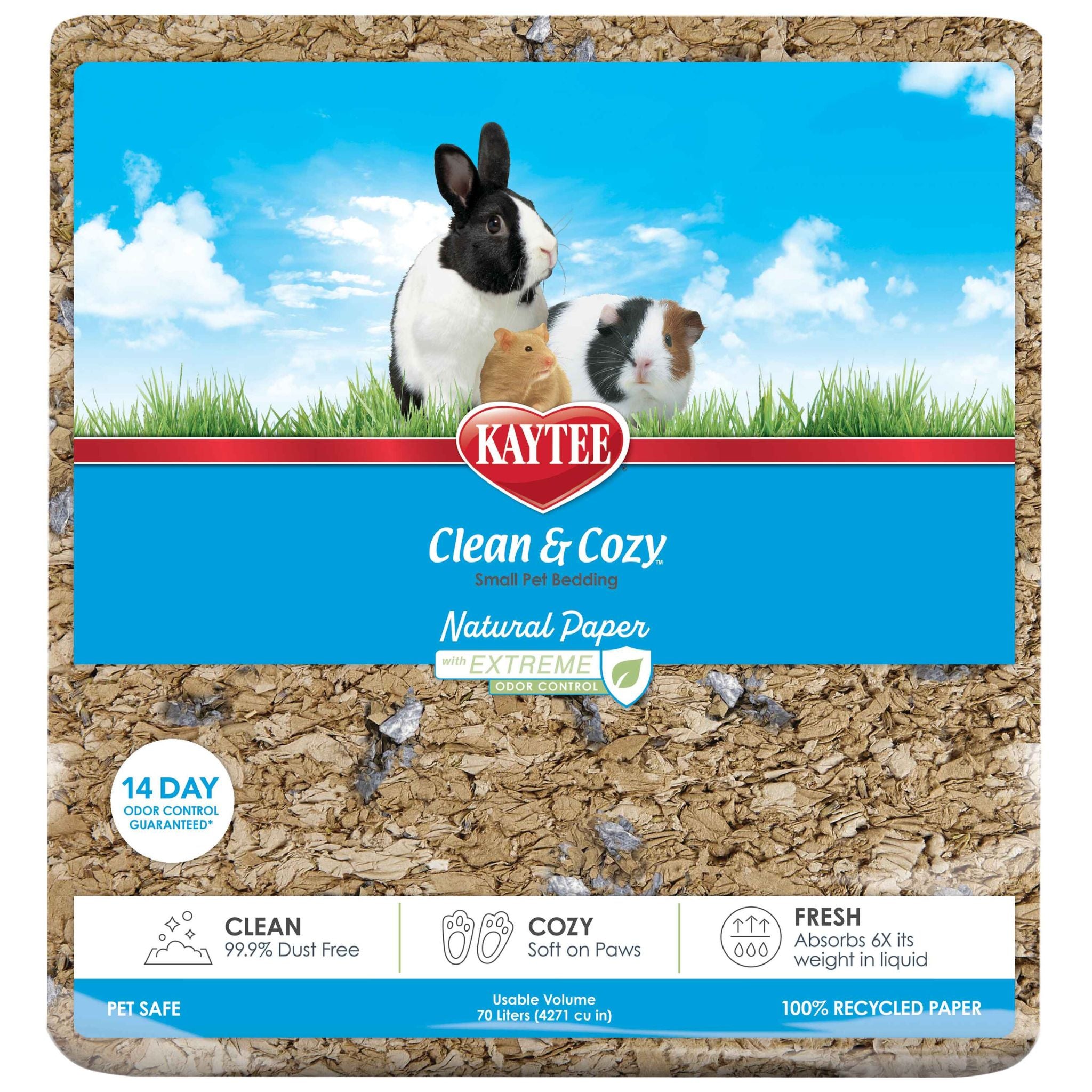 Kaytee Clean & Cozy Natural Paper with Extreme Odor Control Bedding