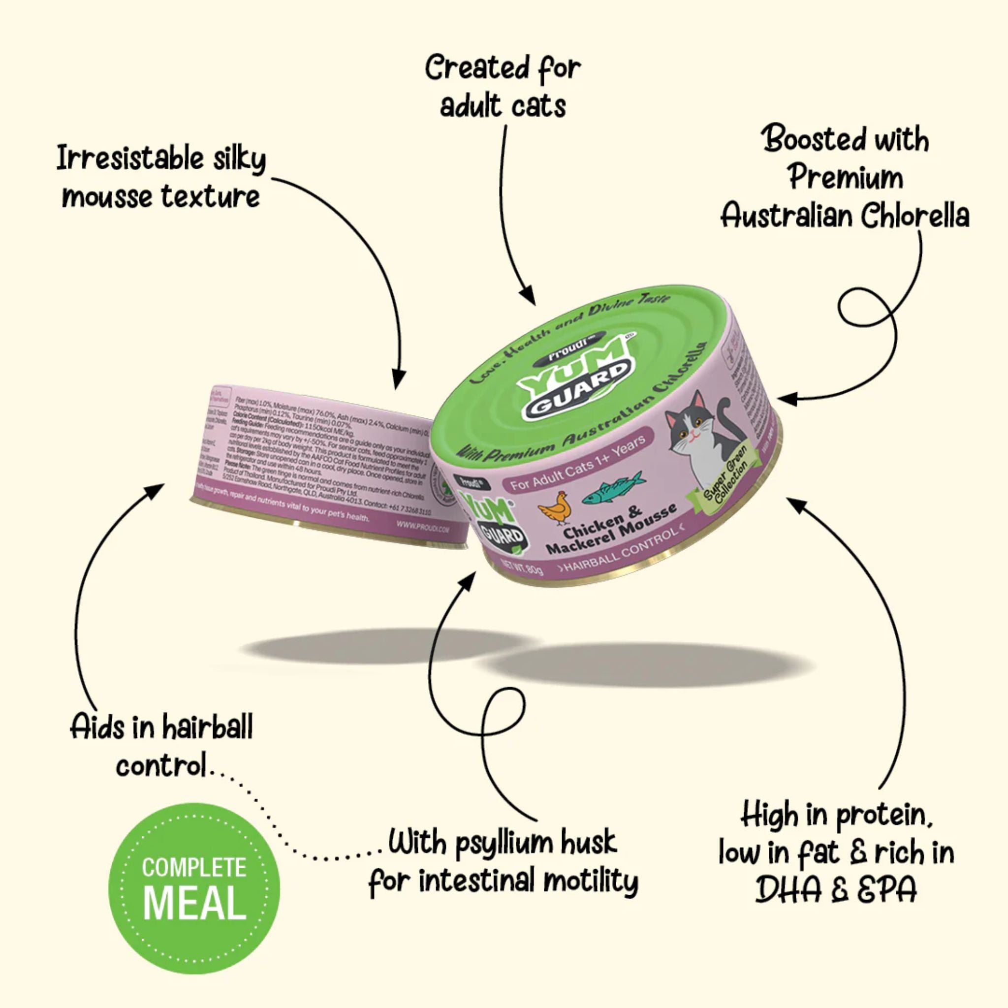 YumGuard Chicken & Mackerel Mousse Wet Cat Food