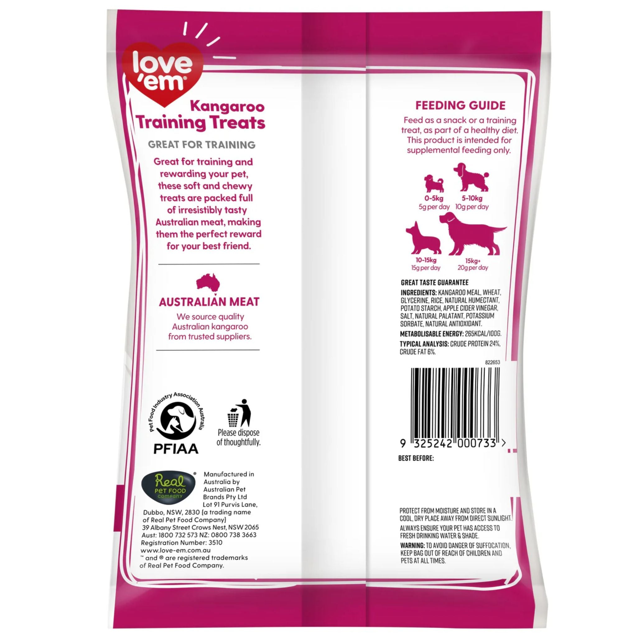 Love'em Kangaroo Dog Training Treats
