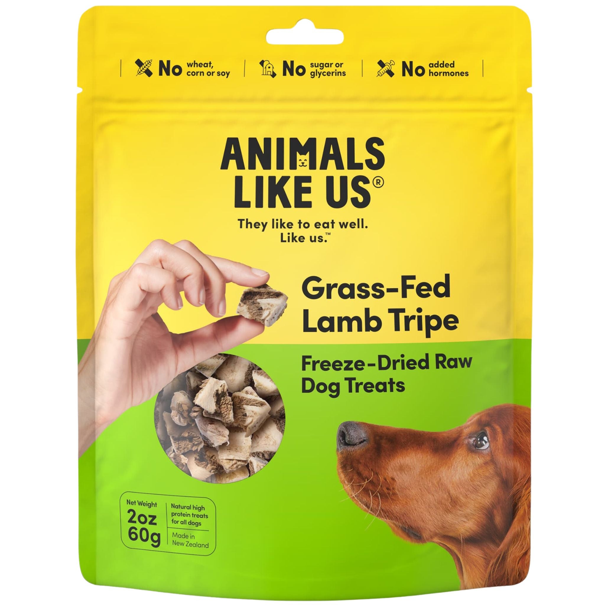 Animals Like Us Freeze Dried Dog Treats Grass-Fed Lamb Tripe