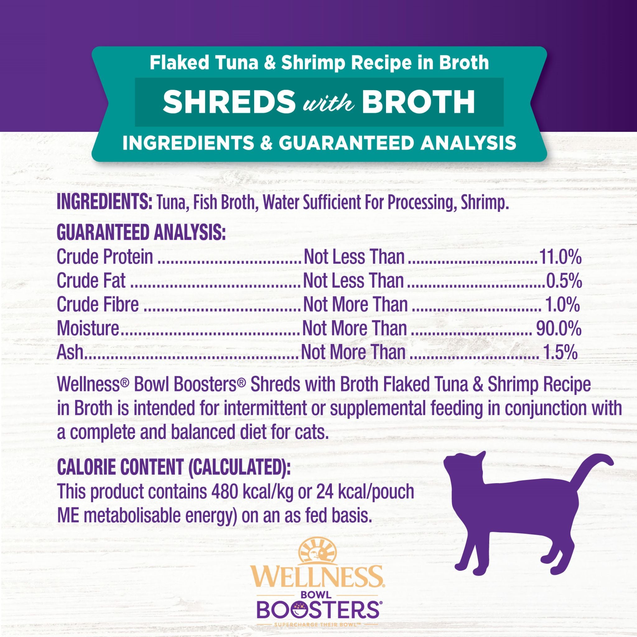 Wellness Core Wet Cat Food Topper Simply Shreds Flaked Tuna & Shrimp