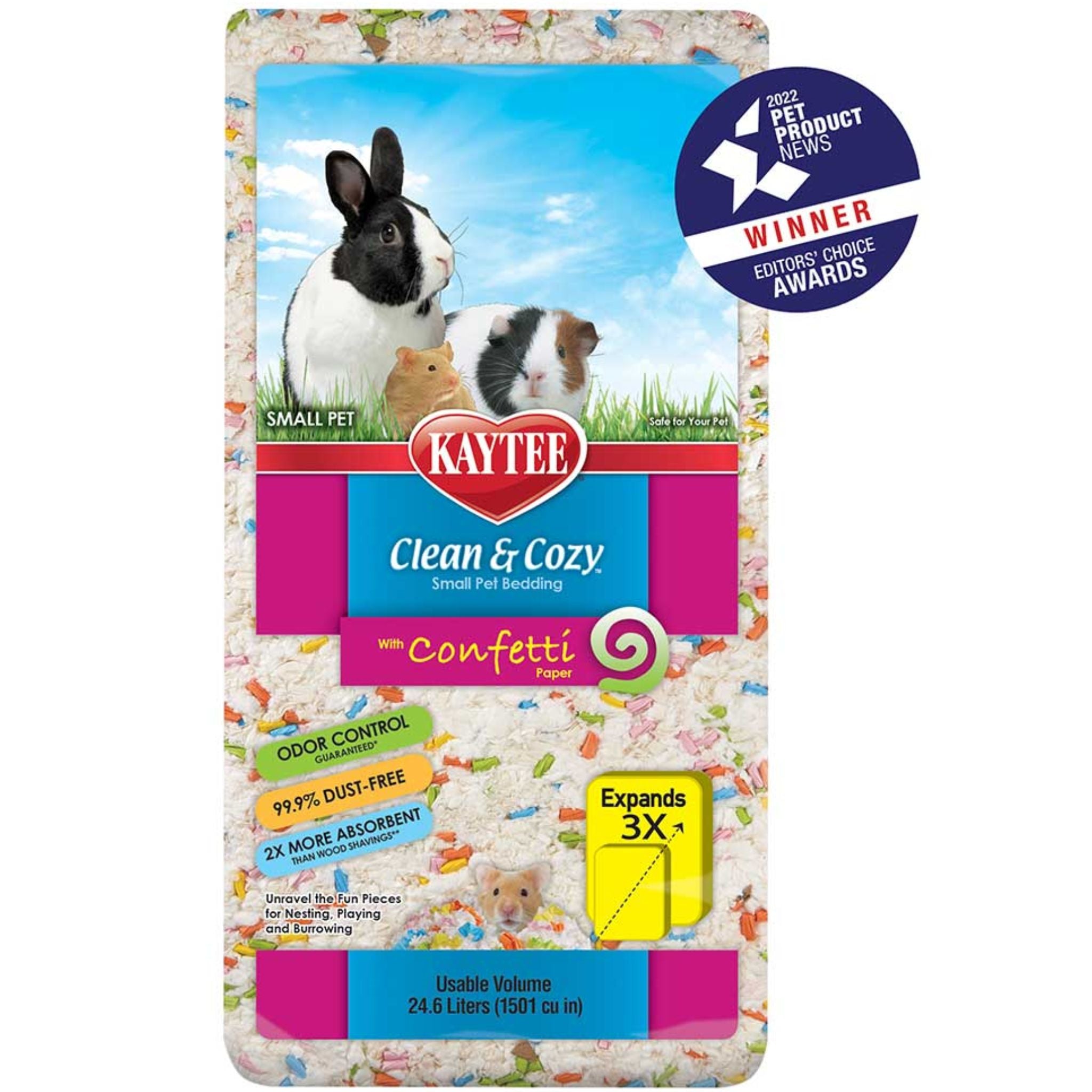 Kaytee Clean & Cozy Bedding with Confetti
