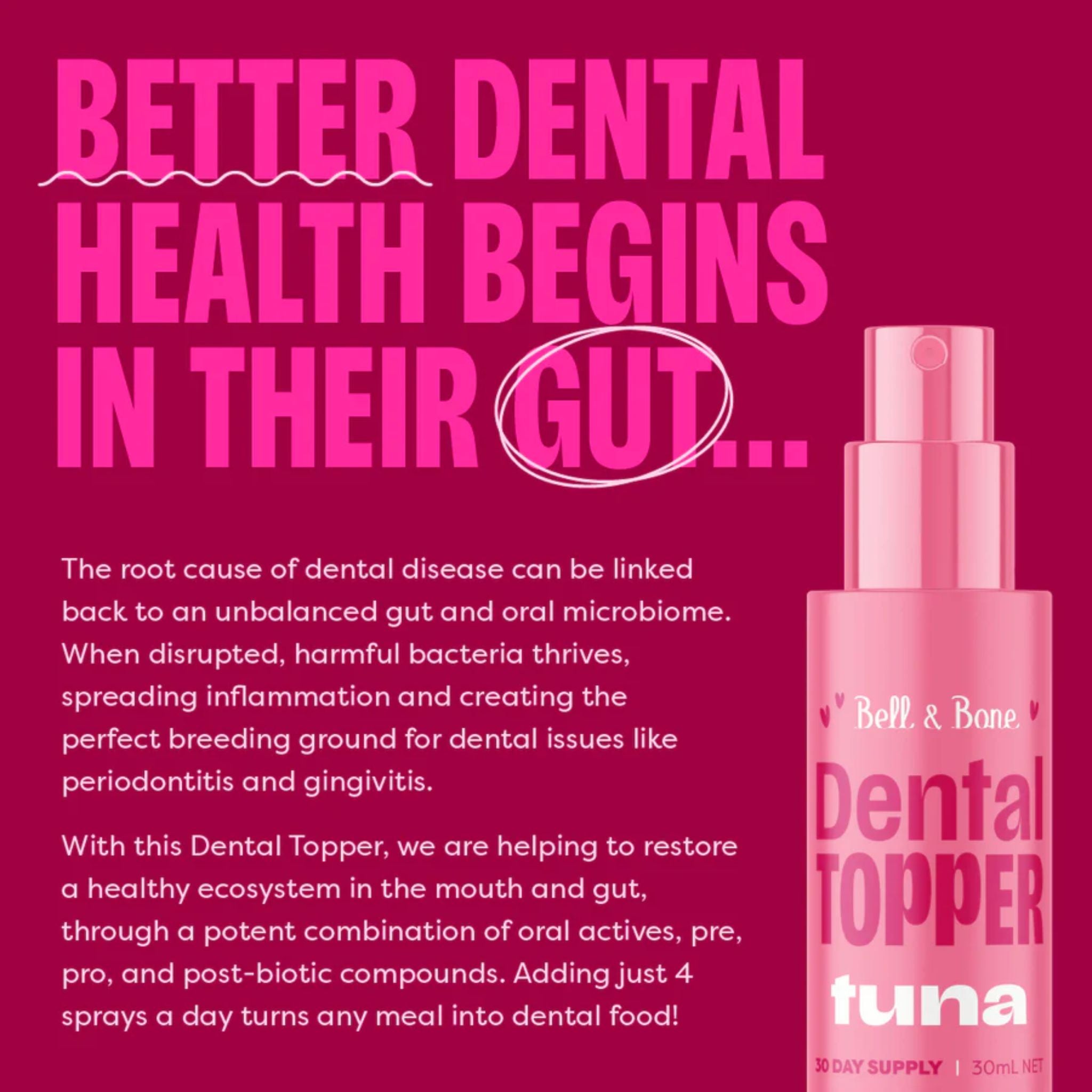 Bell and Bone Cat Dental Topper - Tuna