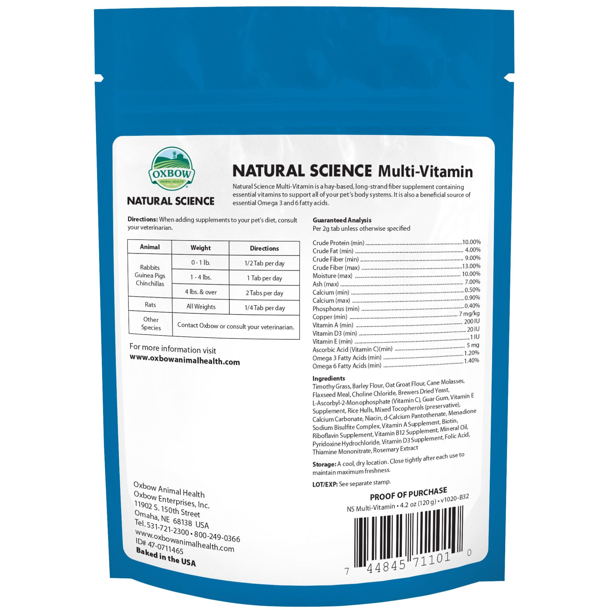 Oxbow Natural Science Multi Vitamin