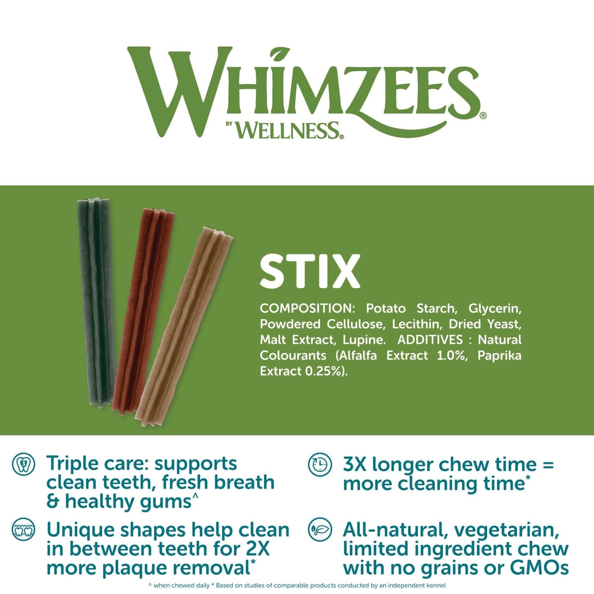 Whimzees Dental Dog Treats Stix