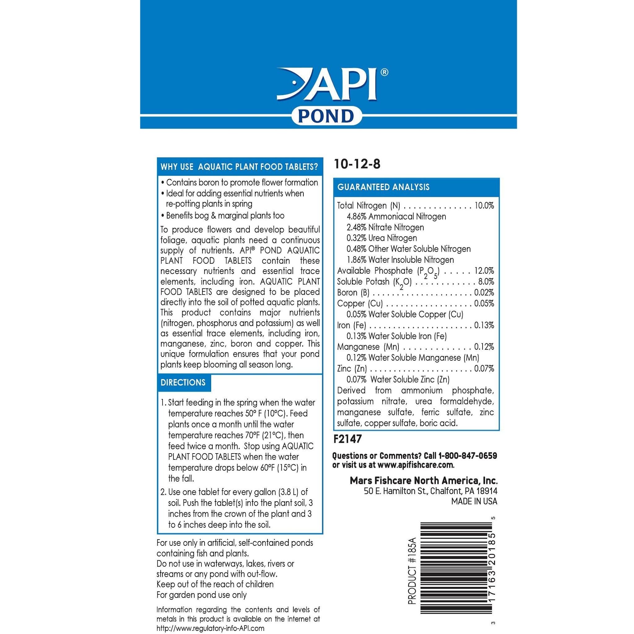 API Pond Care Aquatic Plant Food Tablets