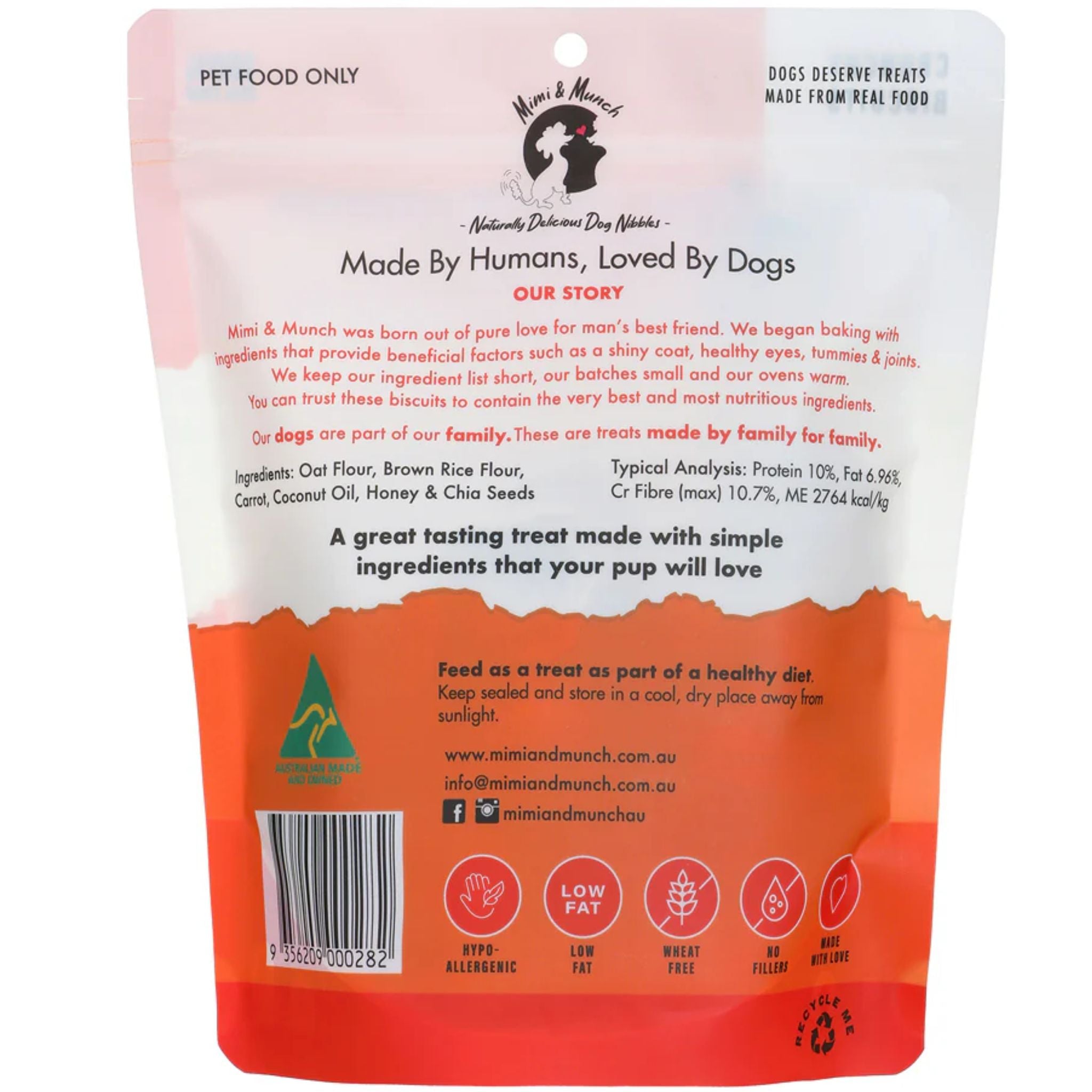 Mimi & Munch Carrot Cupcake Natural Dog Treats