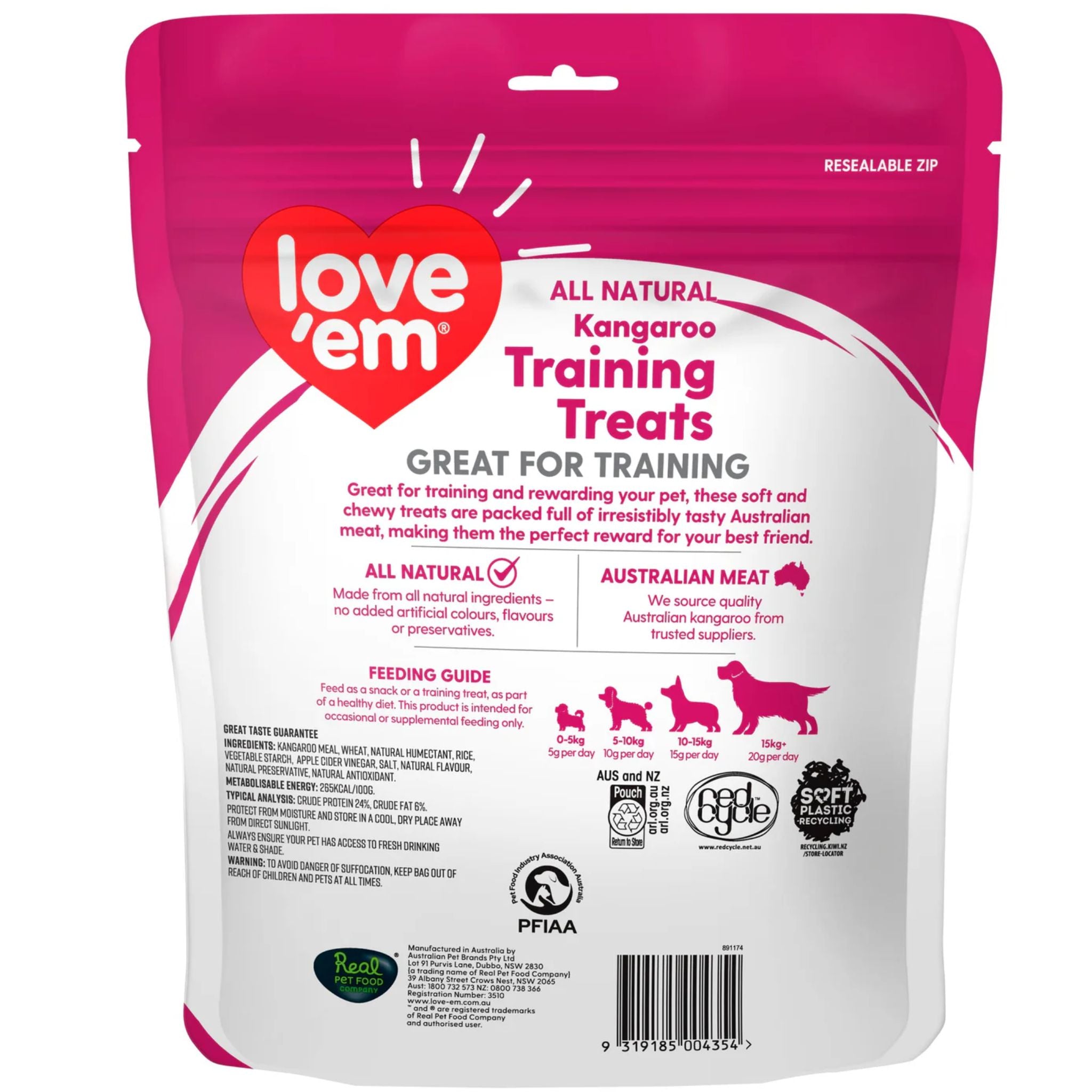Love'em Kangaroo Dog Training Treats
