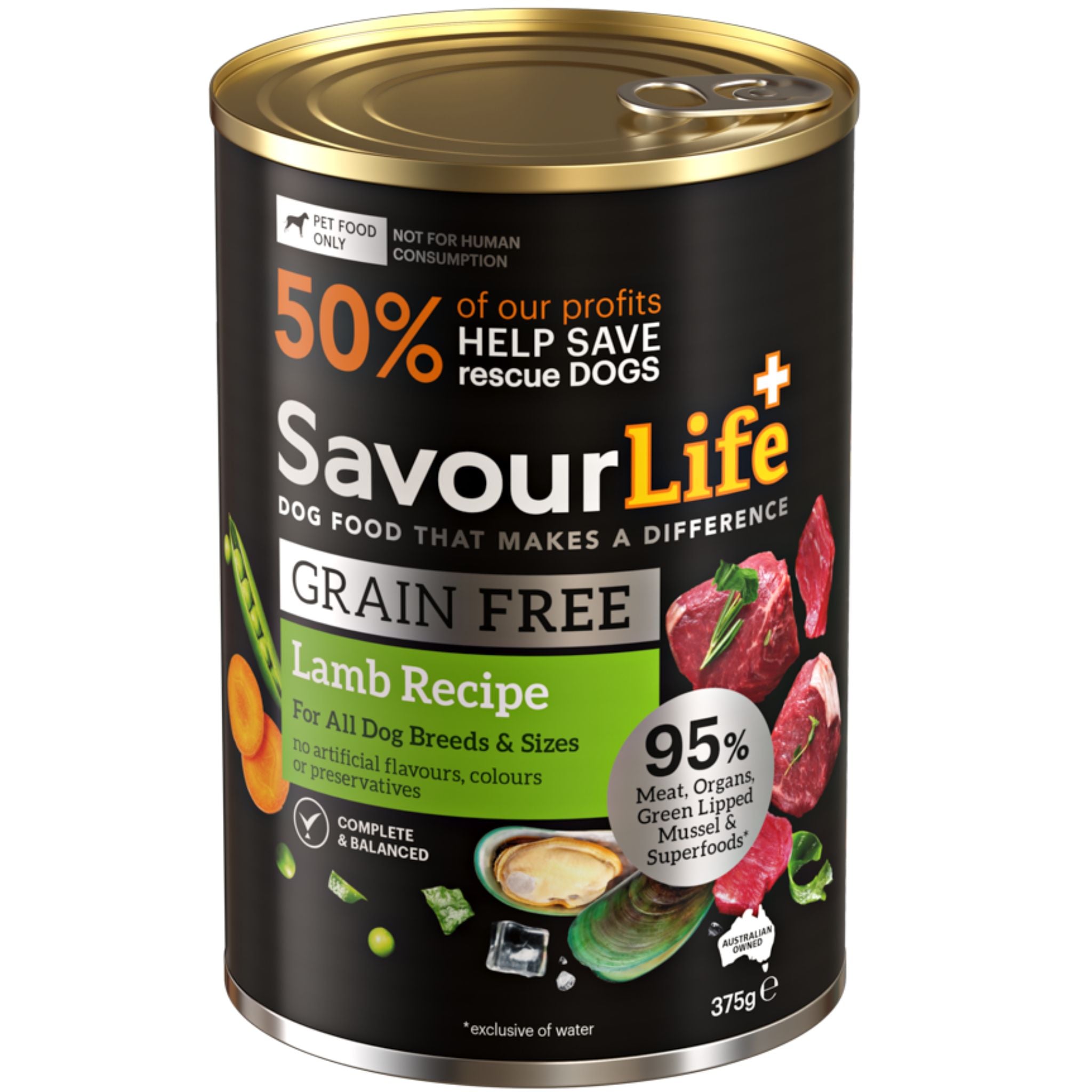 SavourLife Grain Free Adult Lamb Wet Dog Food Cans