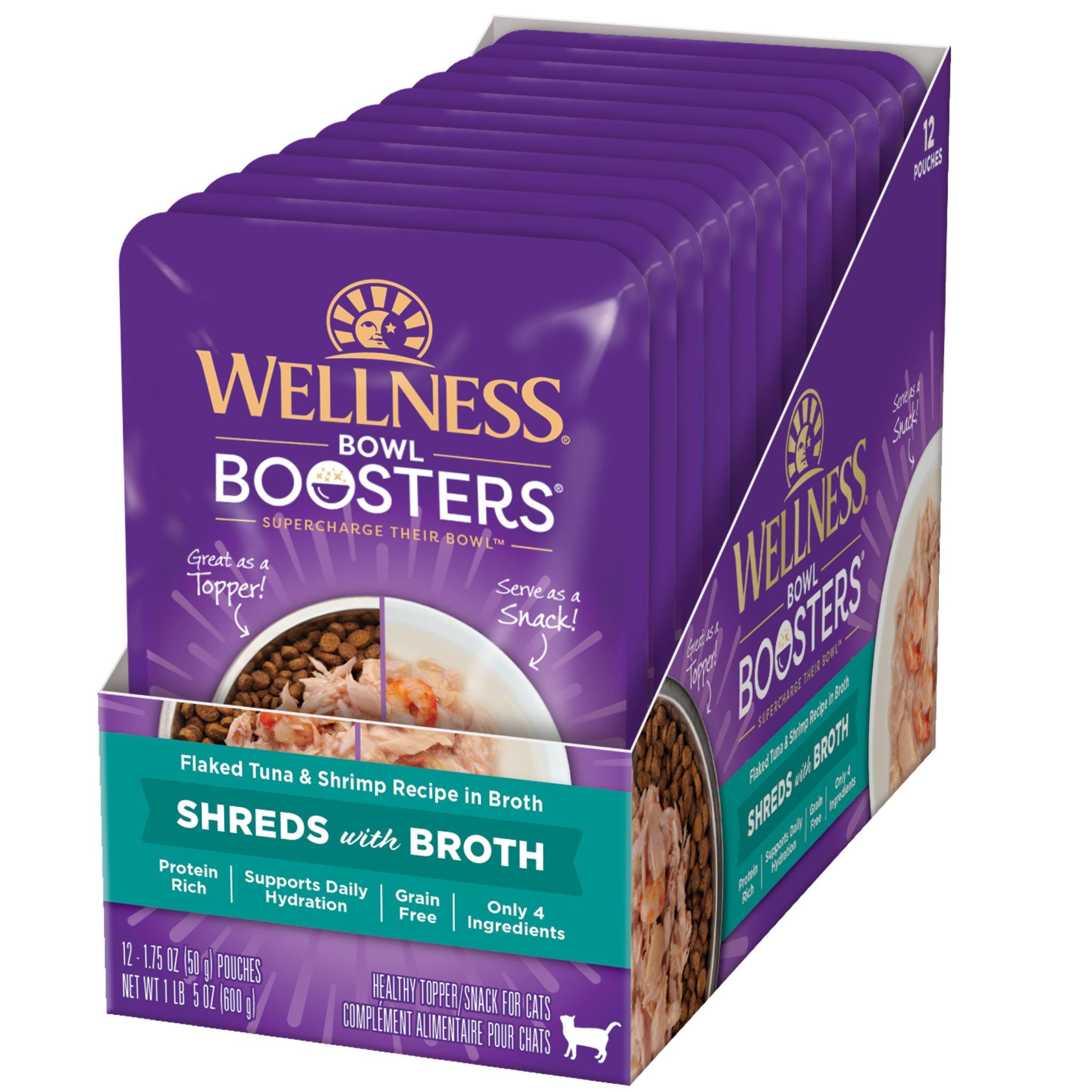 Wellness Core Wet Cat Food Topper Simply Shreds Flaked Tuna & Shrimp