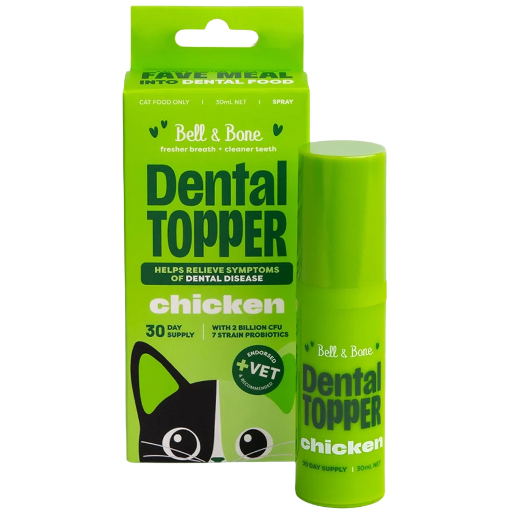 Bell and Bone Cat Dental Topper - Chicken
