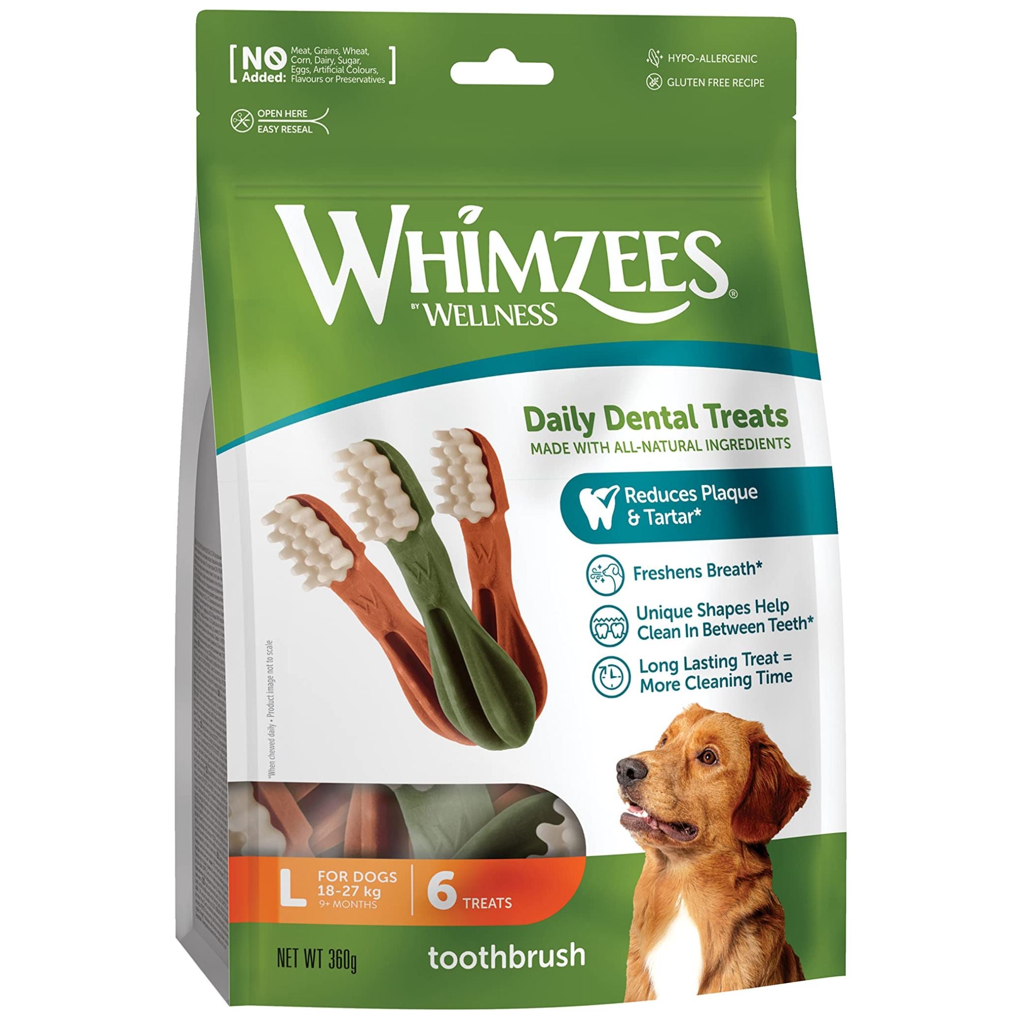 Whimzees Dental Dog Treats Toothbrush