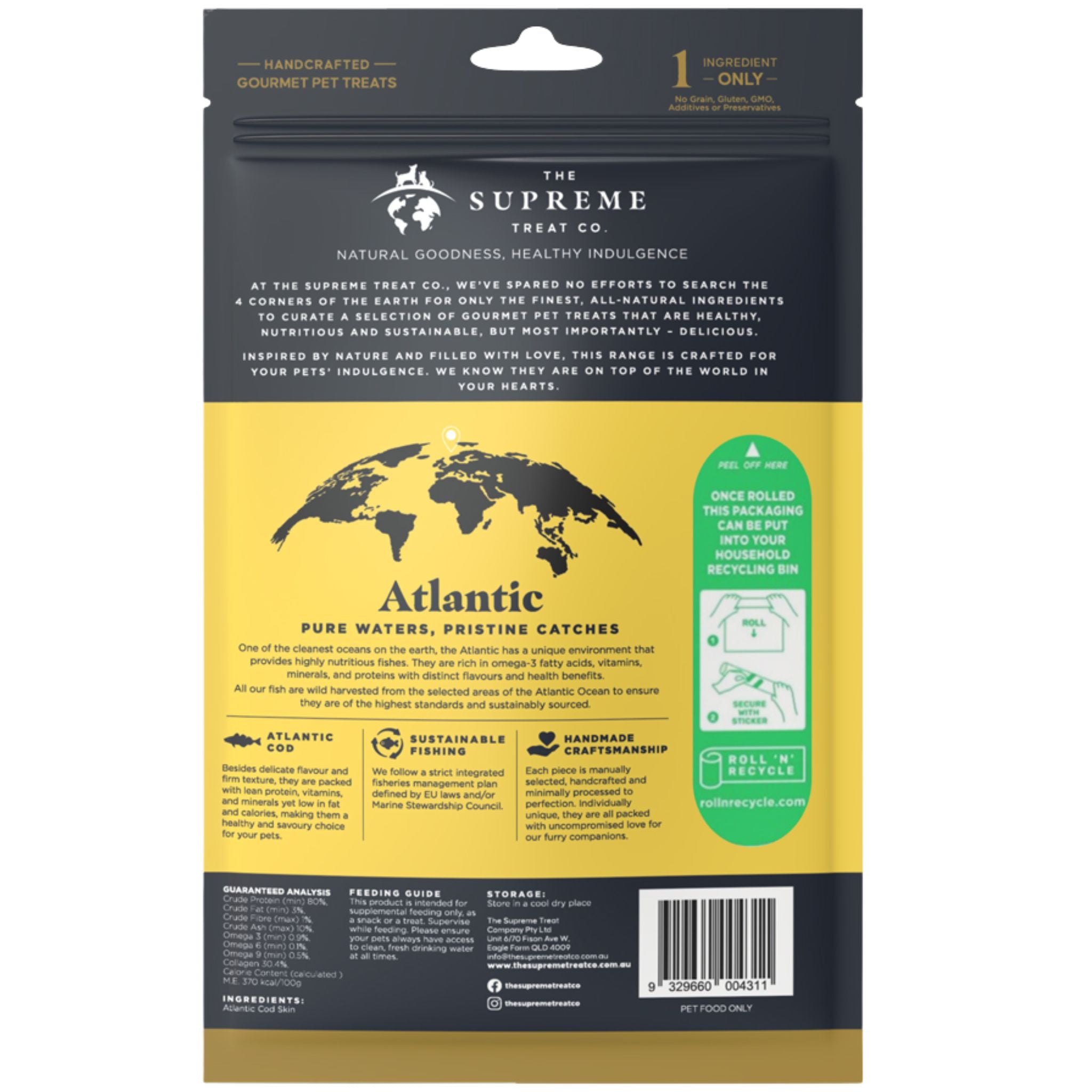 The Supreme Treat Co Braid Cod Skin Dog Treats