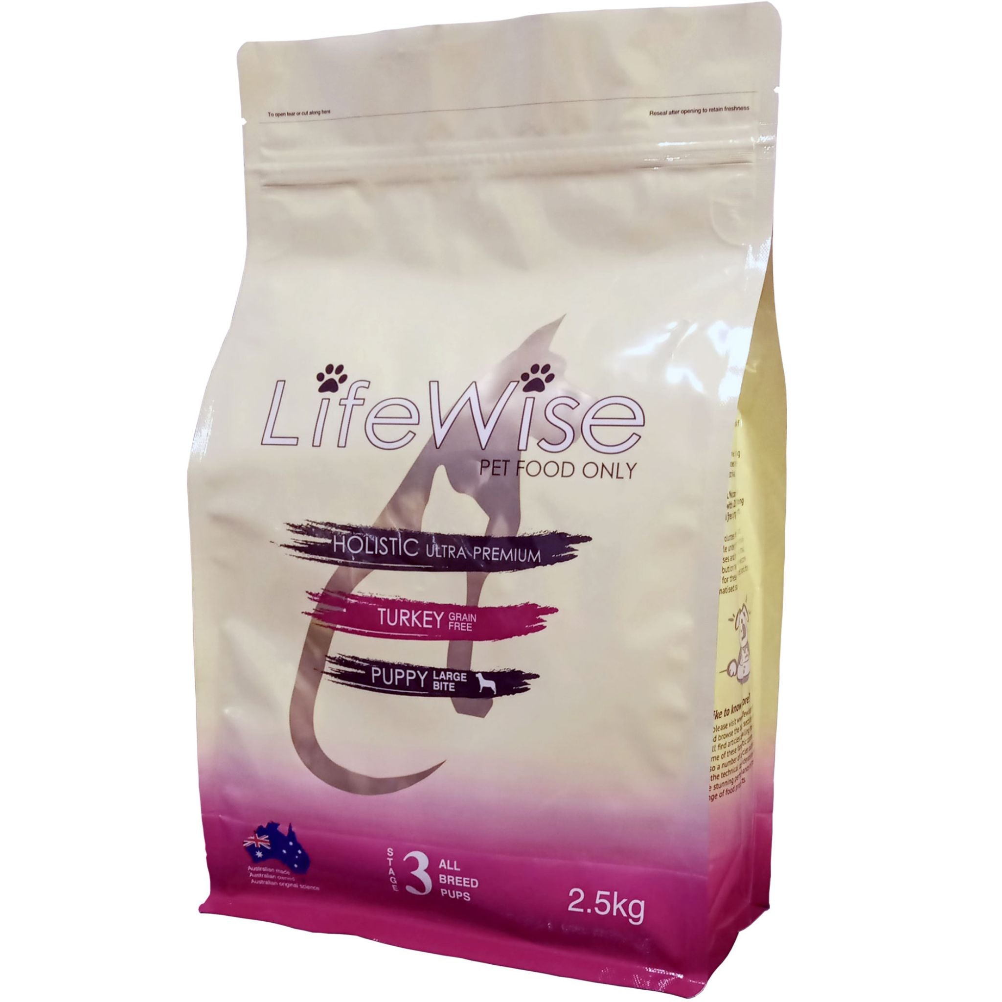 Lifewise Dry Puppy Food Stage 3 Turkey Large Bites