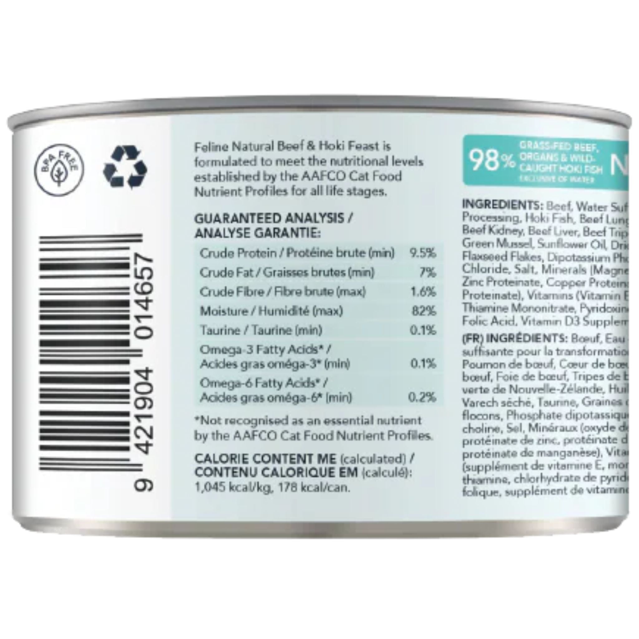 Feline Natural Canned Beef & Hoki