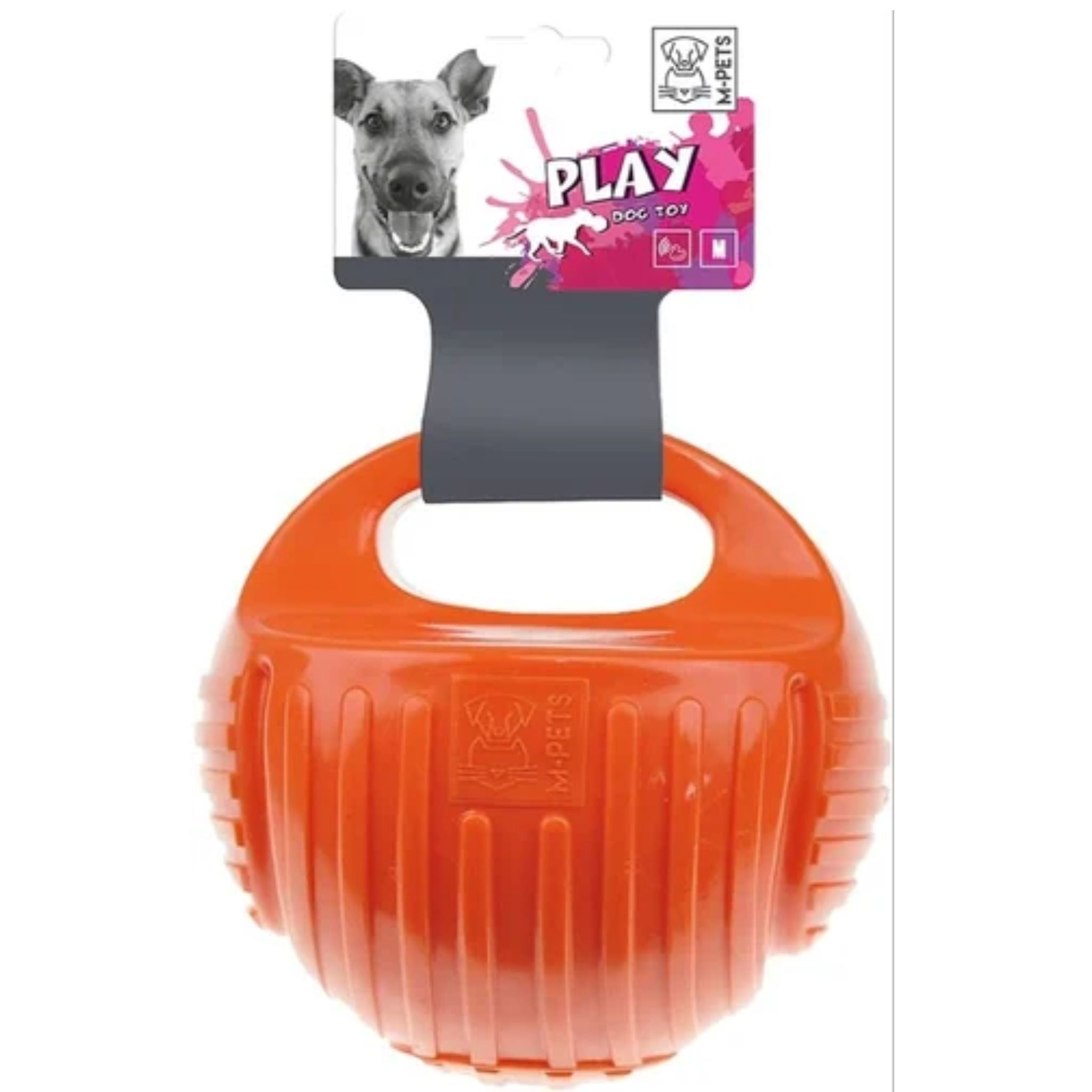 M-Pets Dog Toys ARCO Ball Medium Orange | PeekAPaw Pet Supplies