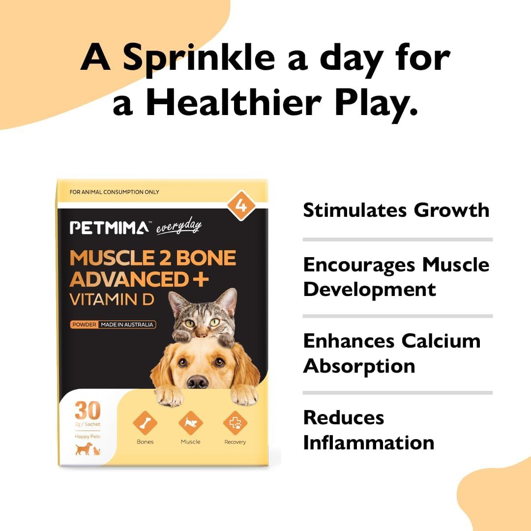 PETMIMA Muscle 2 Bone Advanced + Vitamin D | PeekAPaw Pet Supplies