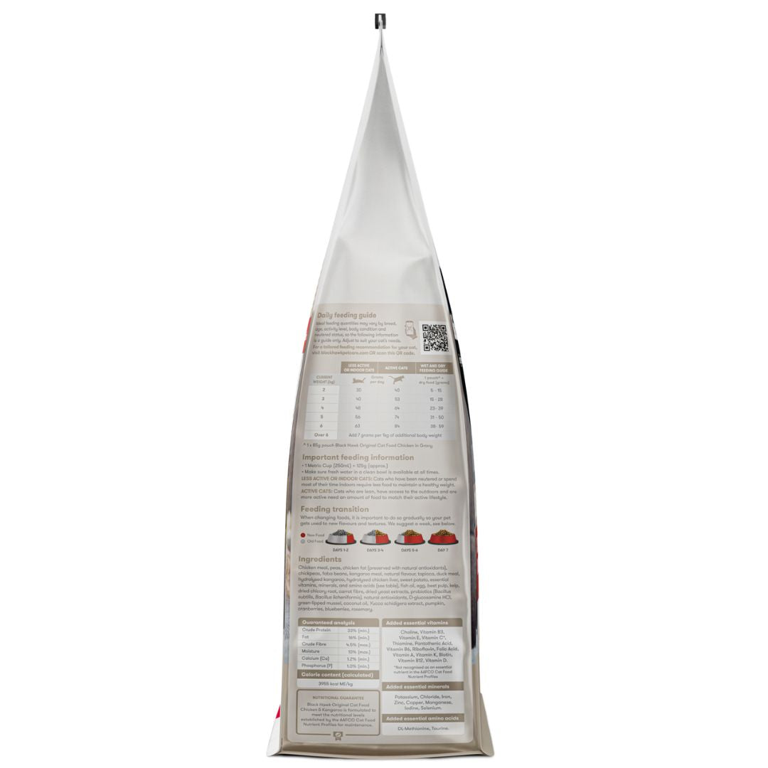 Black Hawk original Adult Dry Cat Food Chicken & Kangaroo | PeekAPaw Pet Supplies