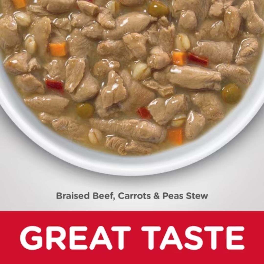 Hill's Science Diet Canned Dog Food Adult Healthy Cuisine Braised Beef, Carrots & Peas Stew | PeekAPaw Pet Supplies