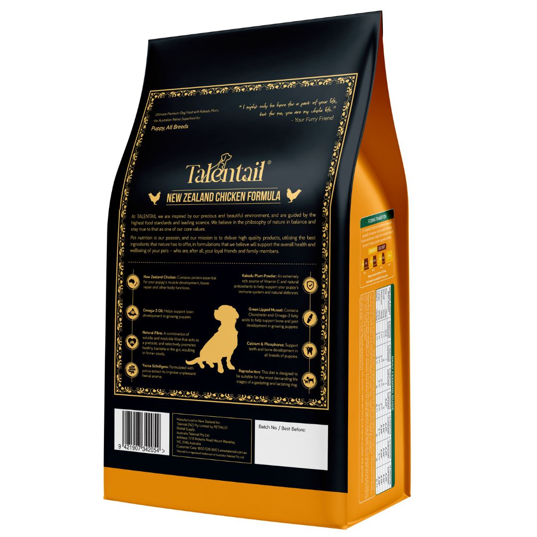 Talentail Ultimate Premium Dry Puppy Food New Zealand Chicken