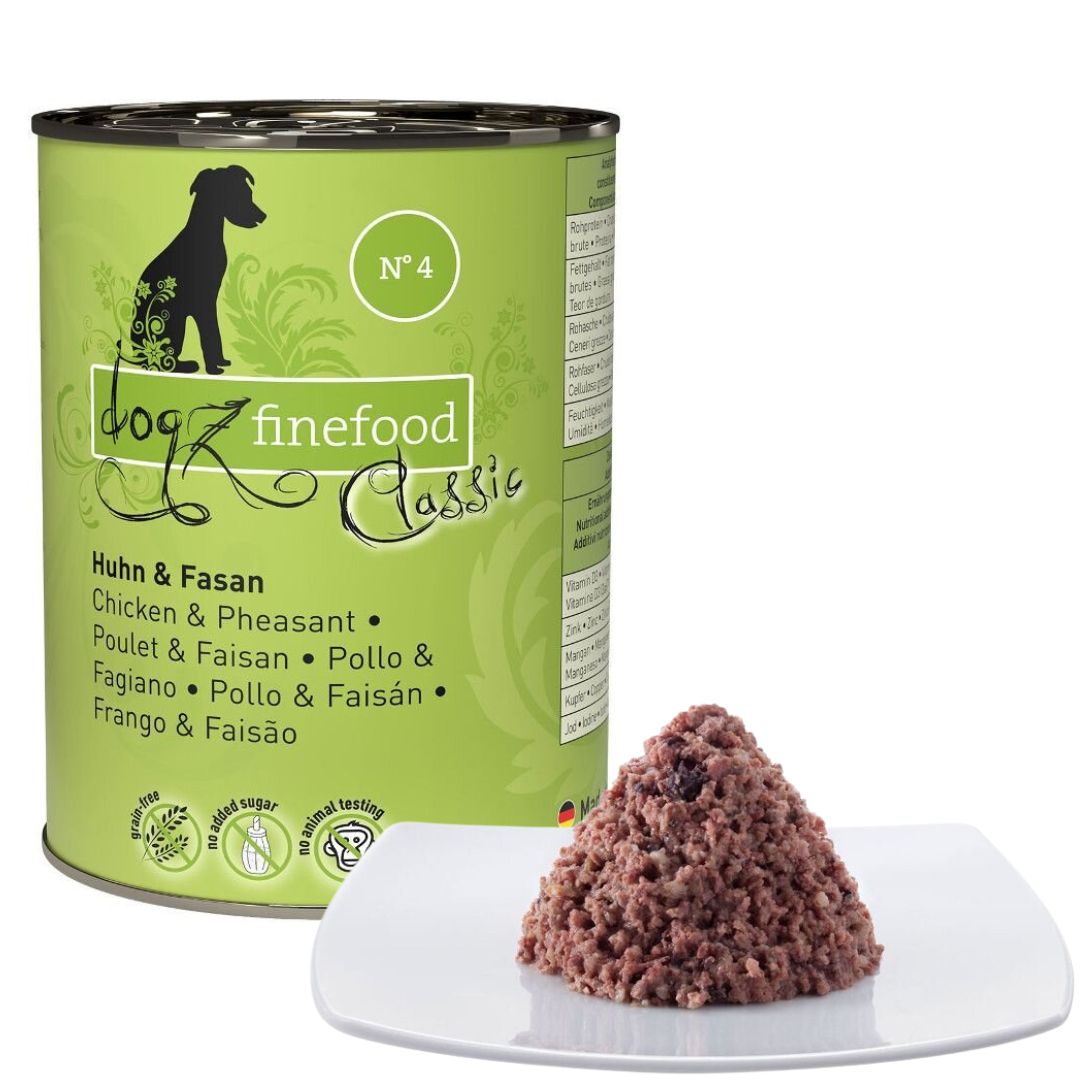 Dogz Finefood Classic No.4 Chicken & Pheasant - 400g x 6 | PeekAPaw Pet Supplies