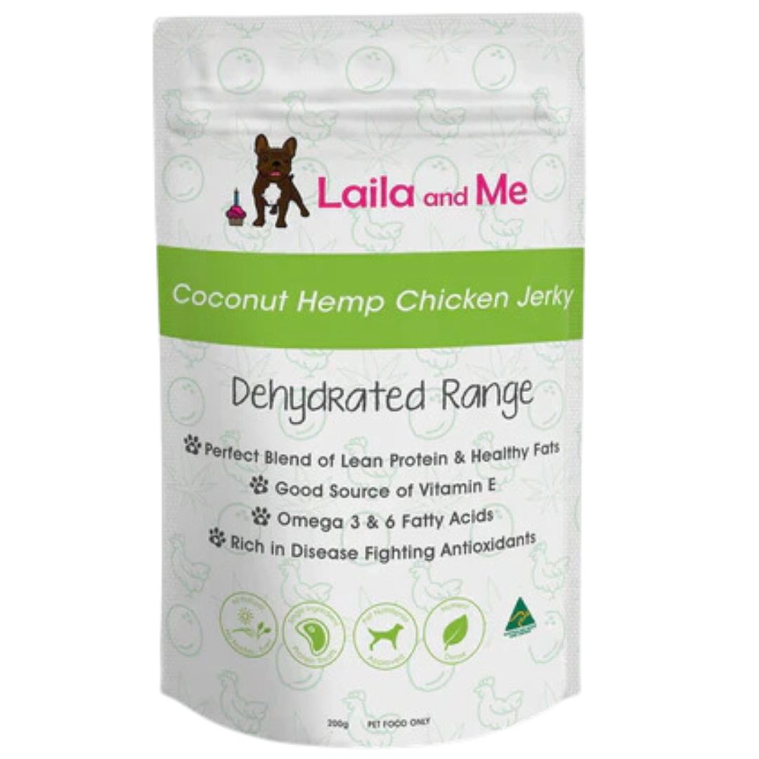 Laila & Me Dehydrated Range Dog Treats Coco And Hemp Chicken - 75g | PeekAPaw Pet Supplies
