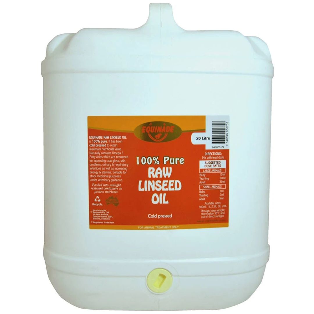 Equinade Pure Raw Linseed Oil - 20L | PeekAPaw Pet Supplies