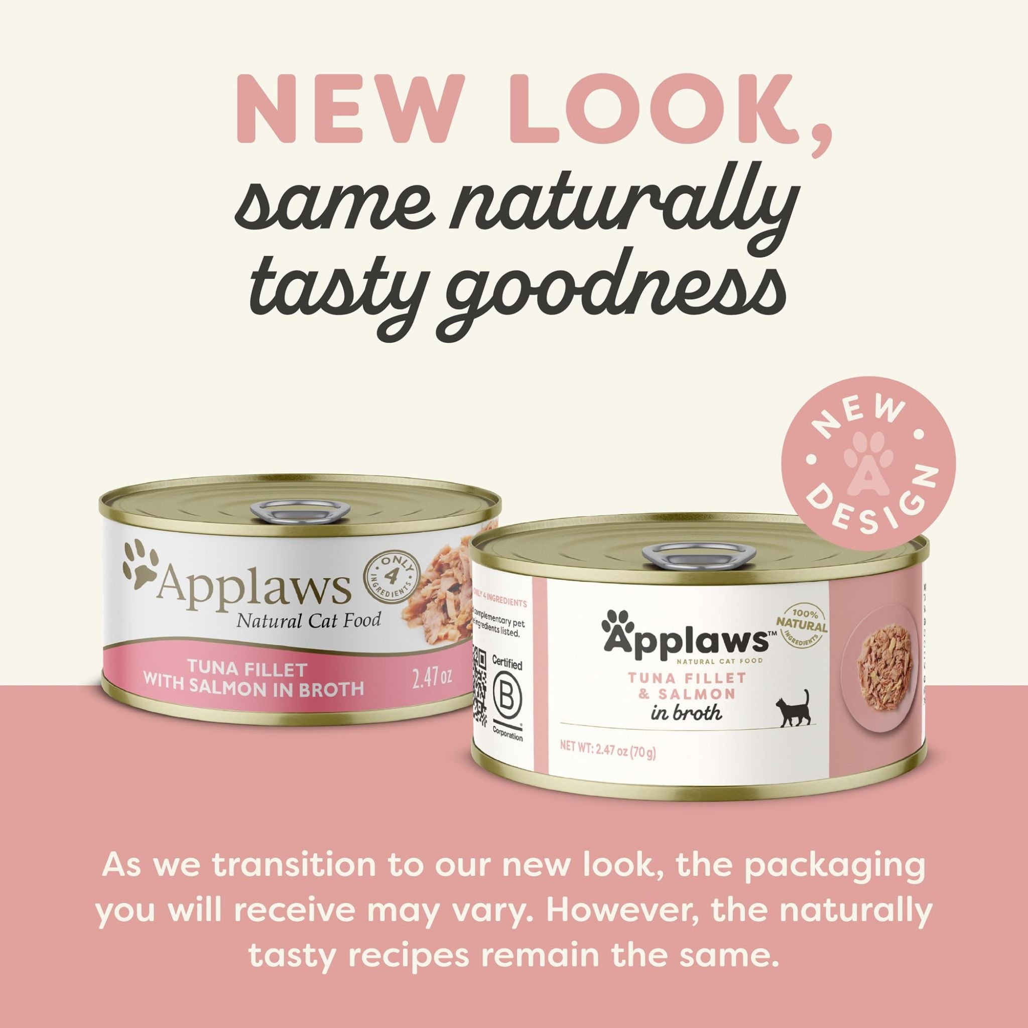 Applaws Natural Wet Cat Food Tuna Fillet with Salmon