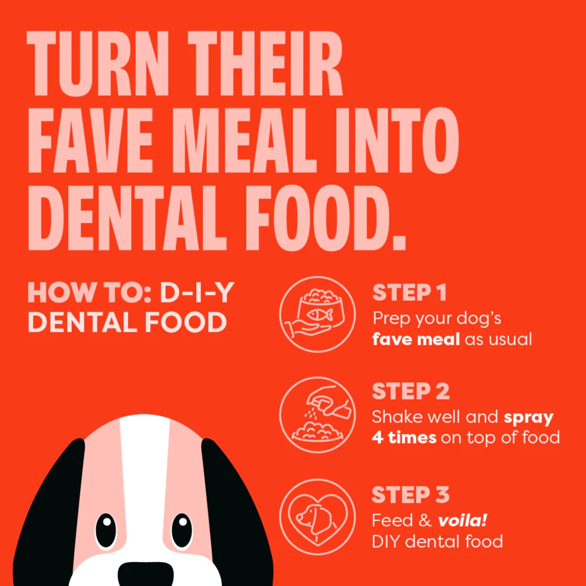 Bell and Bone Dog Dental Topper - Salmon