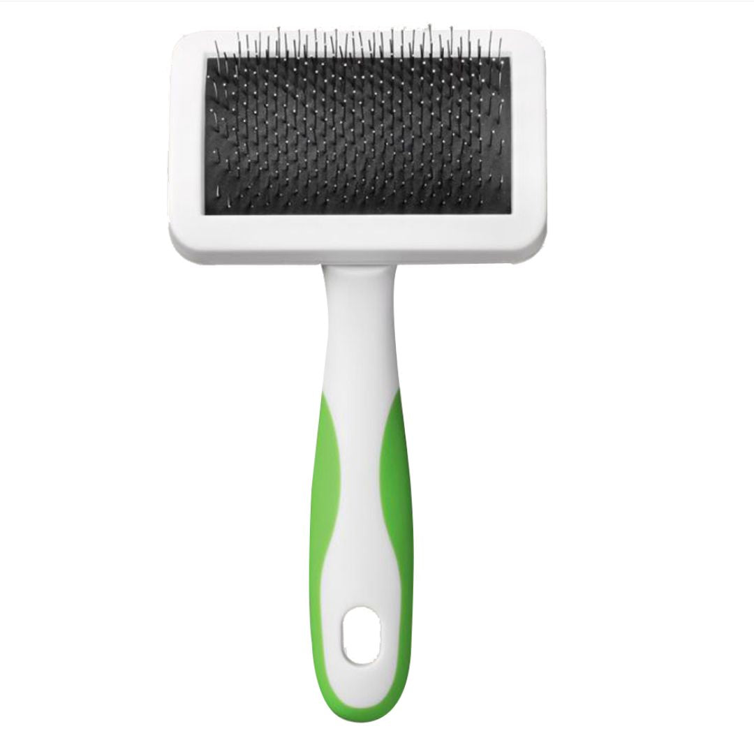 Andis Pet Grooming Firm Slicker Brush White Lime Green | PeekAPaw Pet Supplies